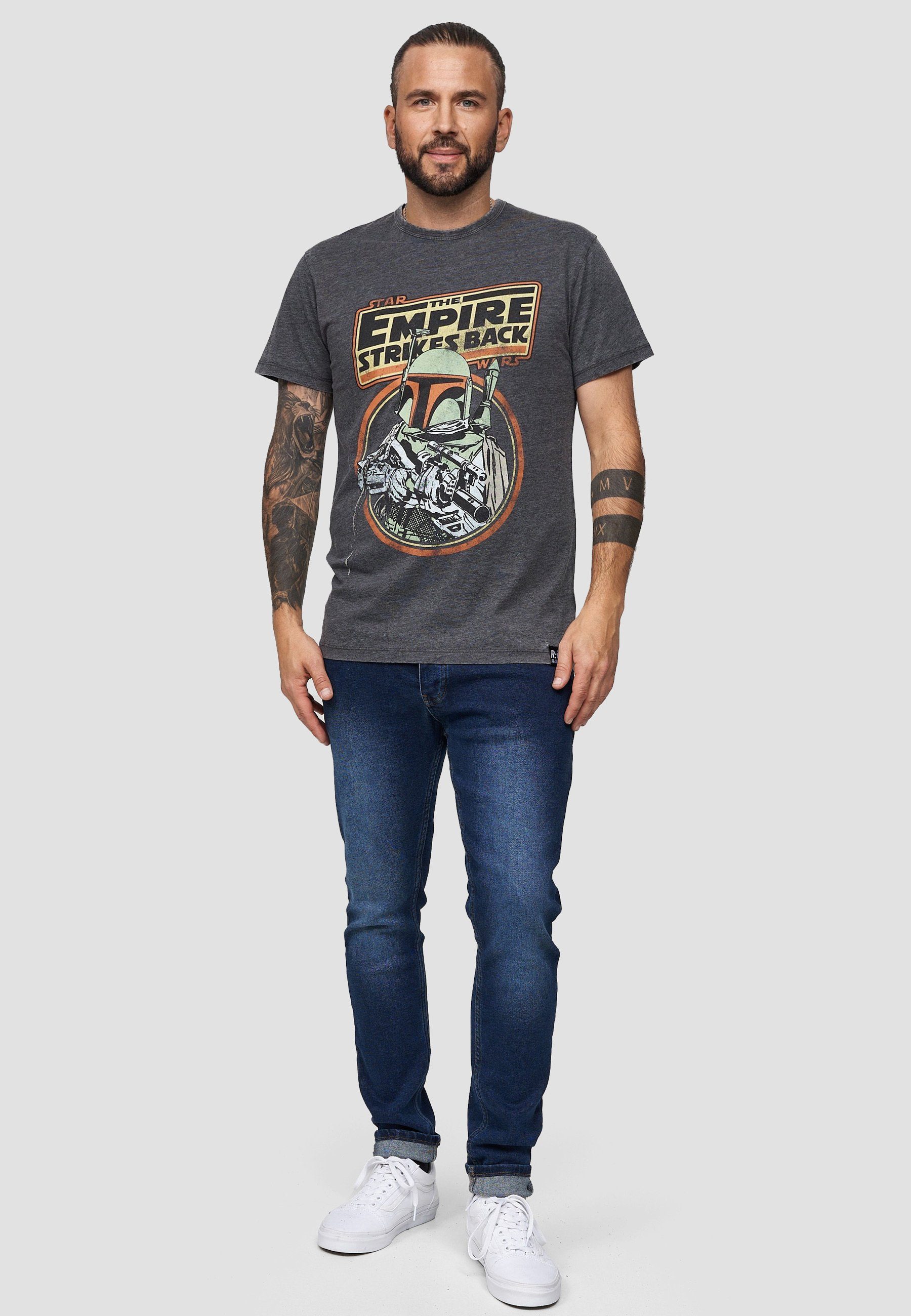 Empire T-Shirt zertifizierte Bio-Baumwolle Star Strikes Fett Boba The Wars GOTS Back Recovered