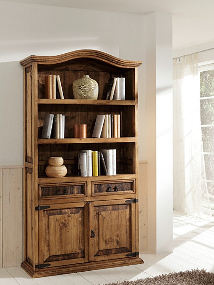 WOLF MÖBEL Ablageregal MEXIKO Bücherregal mit 2 Türen / 2 Schubladen, 110x4 günstig online kaufen