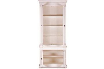 Casa Padrino Vitrine Landhausstil Vitrinenschrank Antik Weiß 100 x 50 x H. 242 cm - Handgefertigte Shabby Chic Vitrine