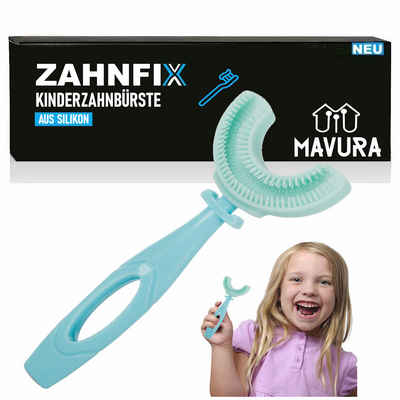 MAVURA Zahnbürste ZAHNFIX Kinderzahnbürste Baby Kinder U-Form Silikonzahnbürste, 360° Reinigung bis 12 Jahre