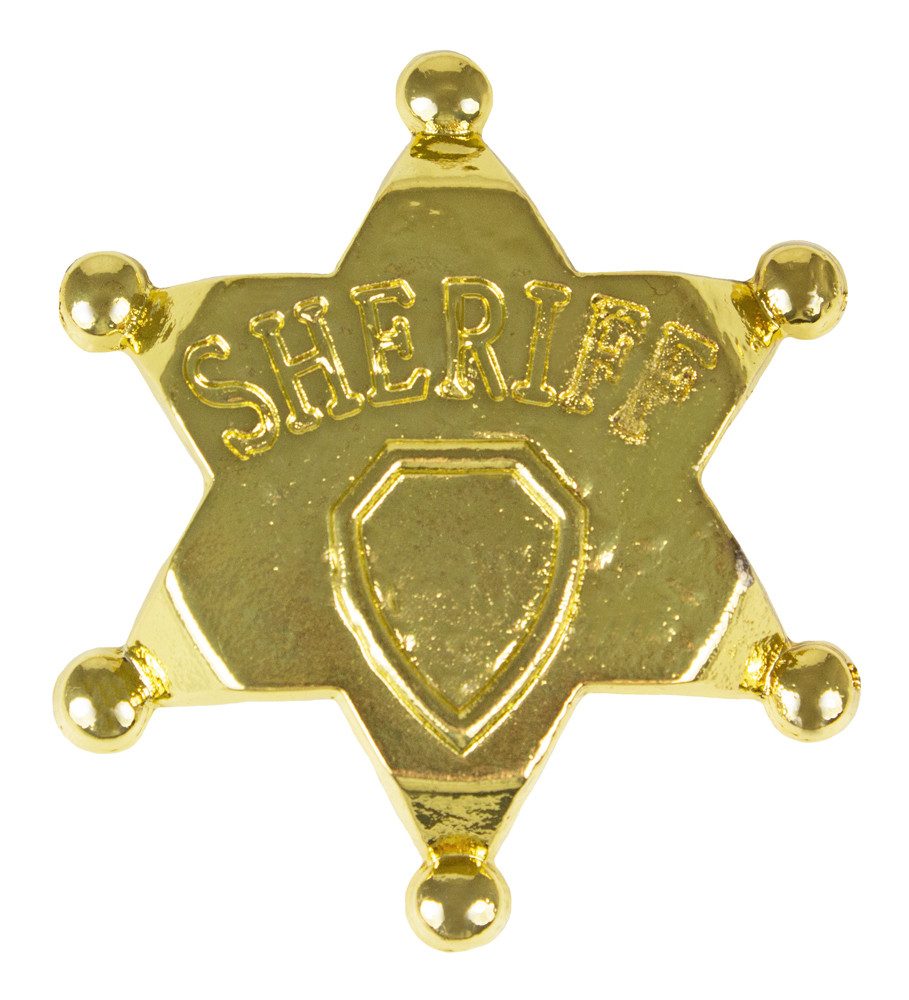 Funny Fashion Kostüm Cowboy Sheriffstern aus Metall - Gold