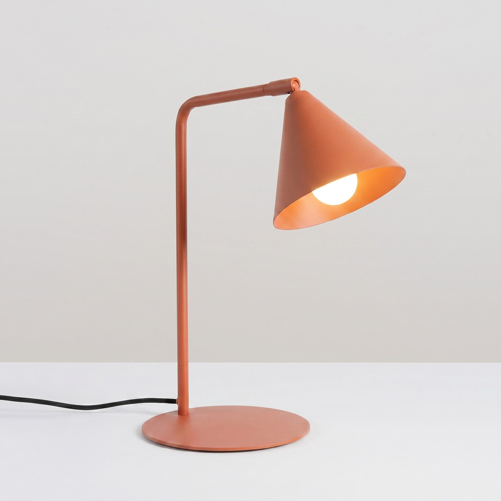 SOLLUX lighting Schreibtischlampe Tischlampe NOX rote ocker, Nicht enthalten