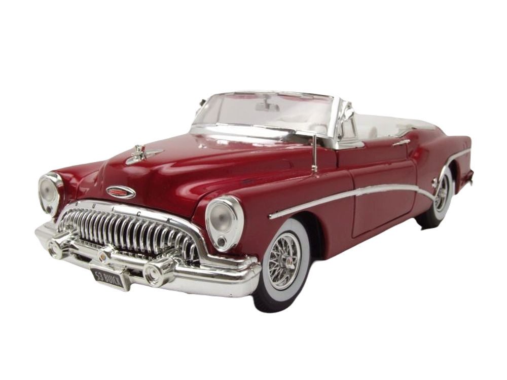 Motormax Modellauto Buick Skylark Convertible 1953 rot, Maßstab 1:18