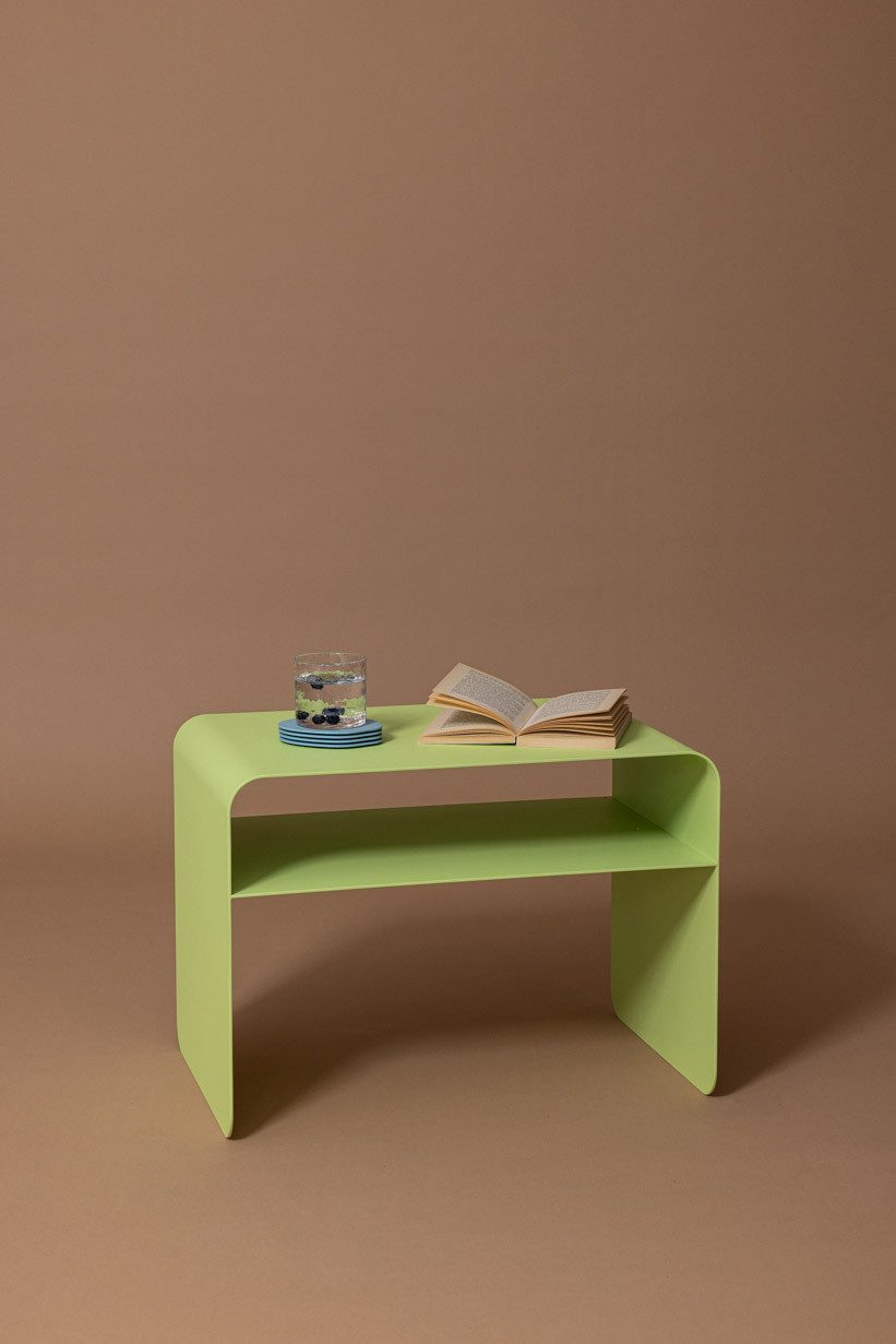 Metallbude Beistelltisch COSMO, 2in1 - Design Couchtisch ohne Montage, rutschfest, kratzfest