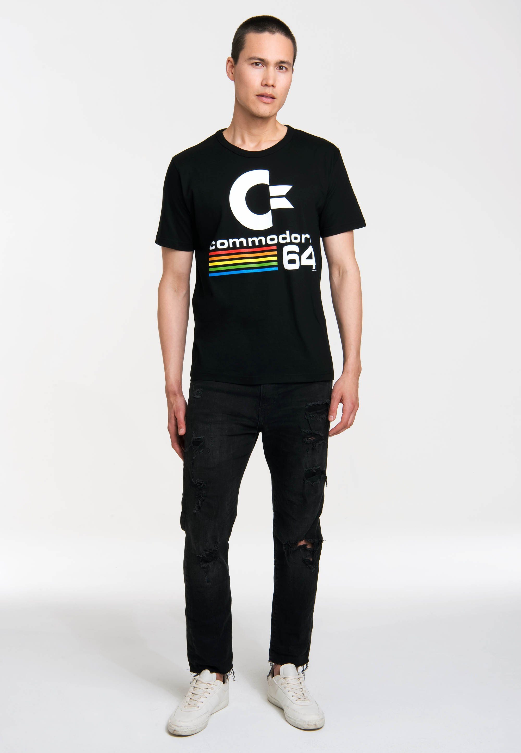 LOGOSHIRT C64-Print Logo mit T-Shirt Commodore C64