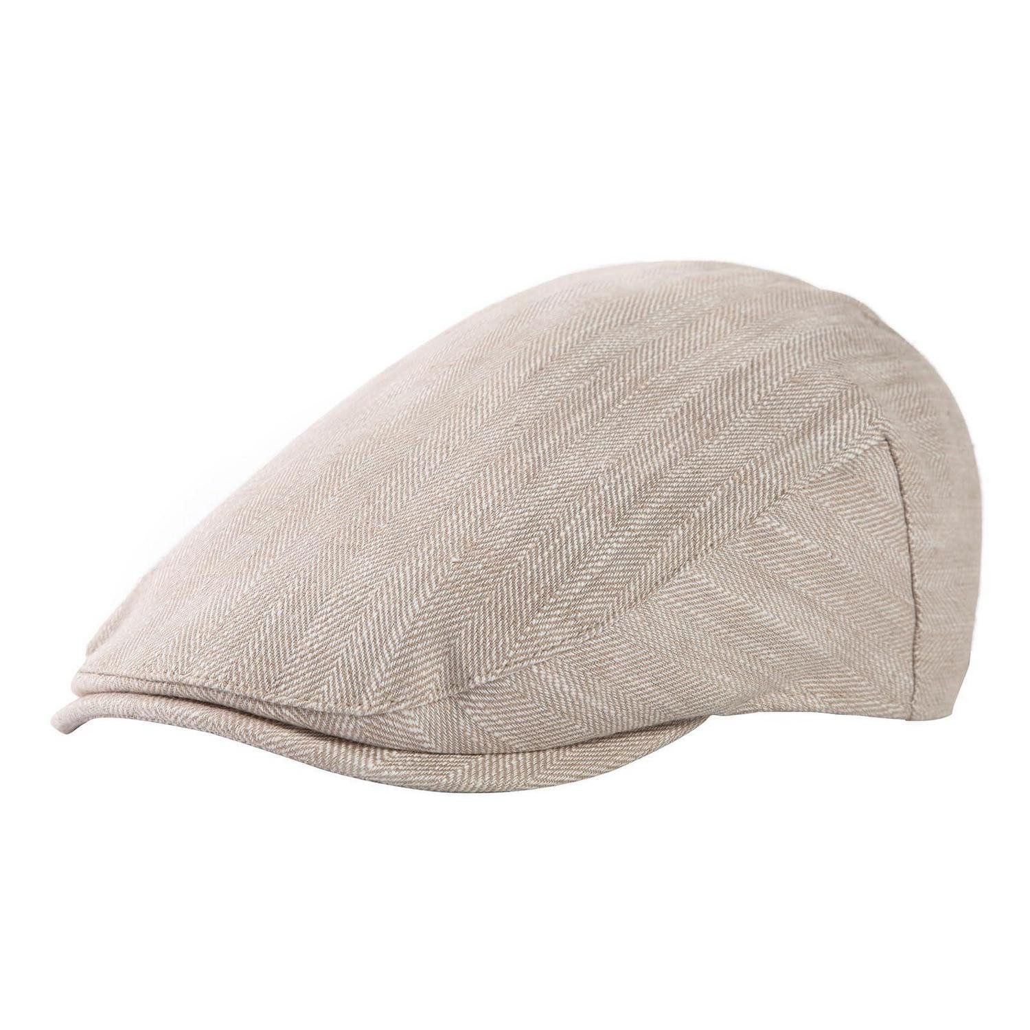 Schiebermütze Schiebermütze Herren Leinen Sonnenhut Schirmmütze M-L 95557-Beige