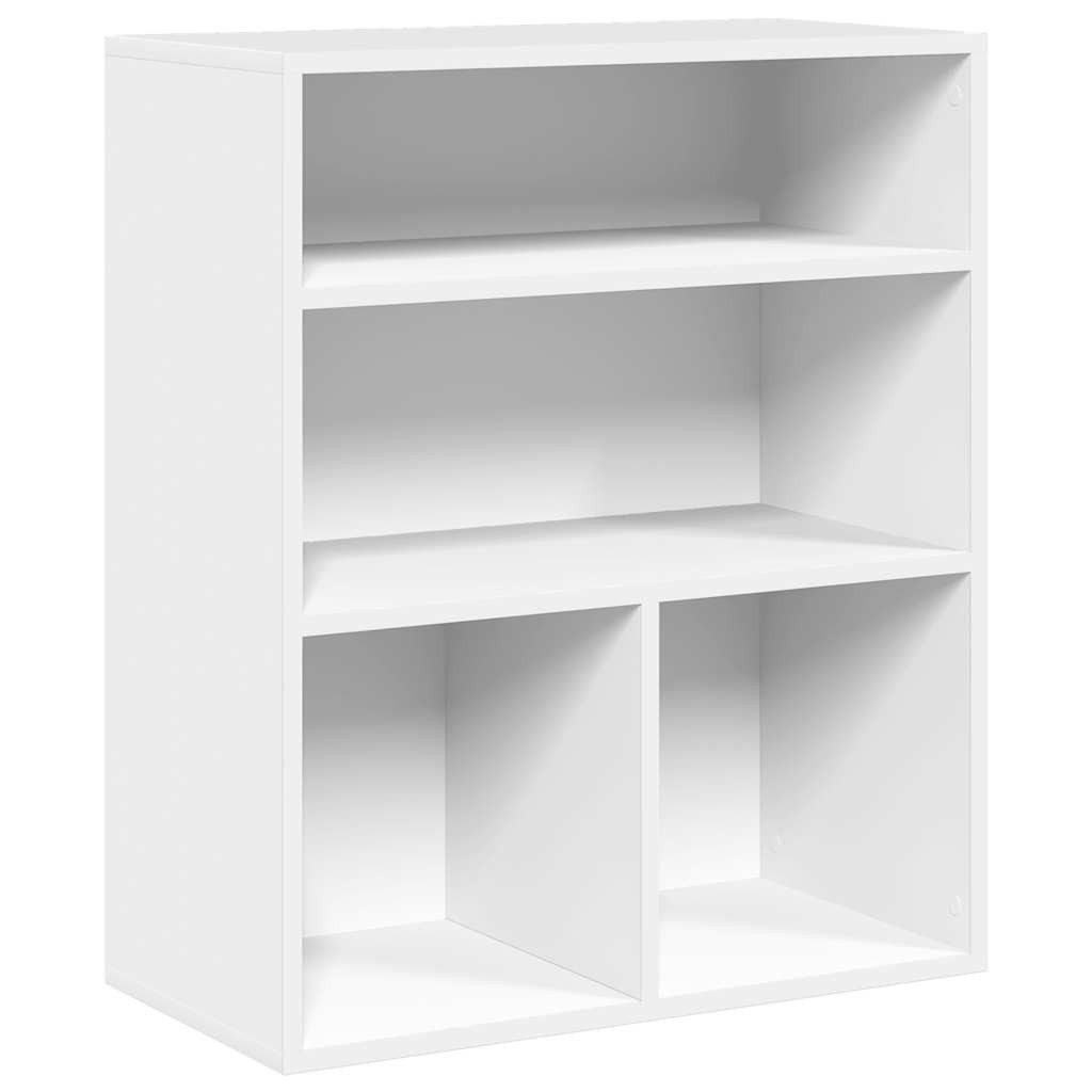 vidaXL Bücherregal Bücherregal Weiß 60x30x71,5 cm Holzwerkstoff, 1-tlg.
