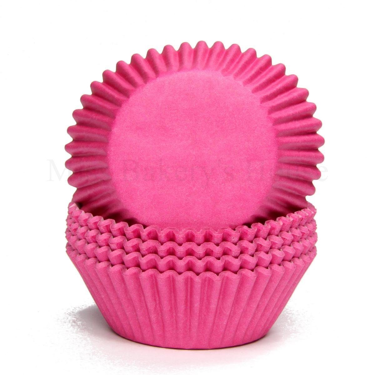 Miss Bakery's House Muffinform Papierbackförmchen - Ø 50 mm x 30 mm, (Pink 75-tlg), Standardgröße, backofenfest