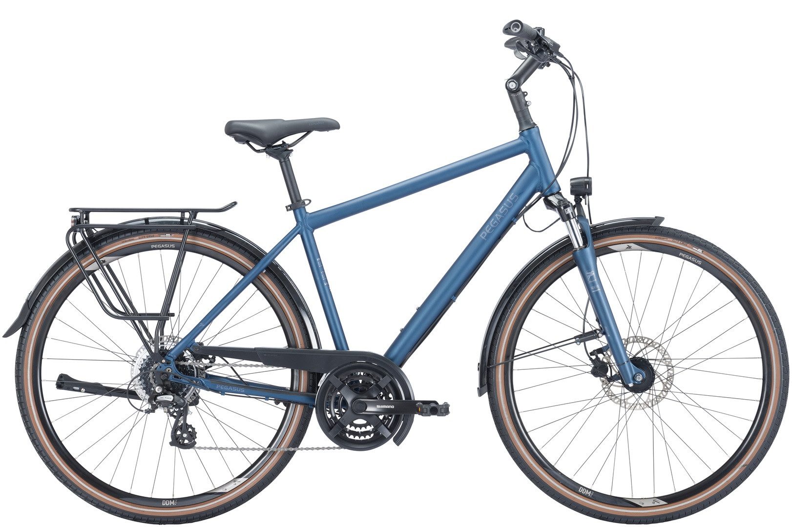 Pegasus Trekkingrad Pegasus Savona SL Disc 24 Herren petrol 2024, 24 Gang SHIMANO Acera, Kettenschaltung