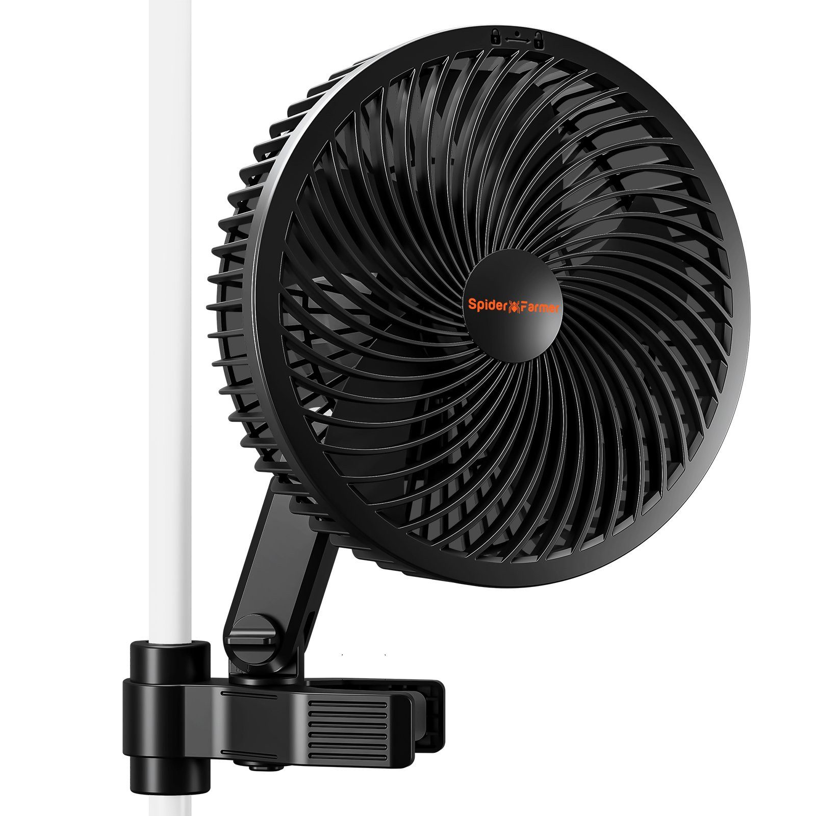 Spider Farmer Tischventilator Spider Farmer Clip-Ventilator Ø 15cm, EC Motor mit 10 Stufen und Oszillation