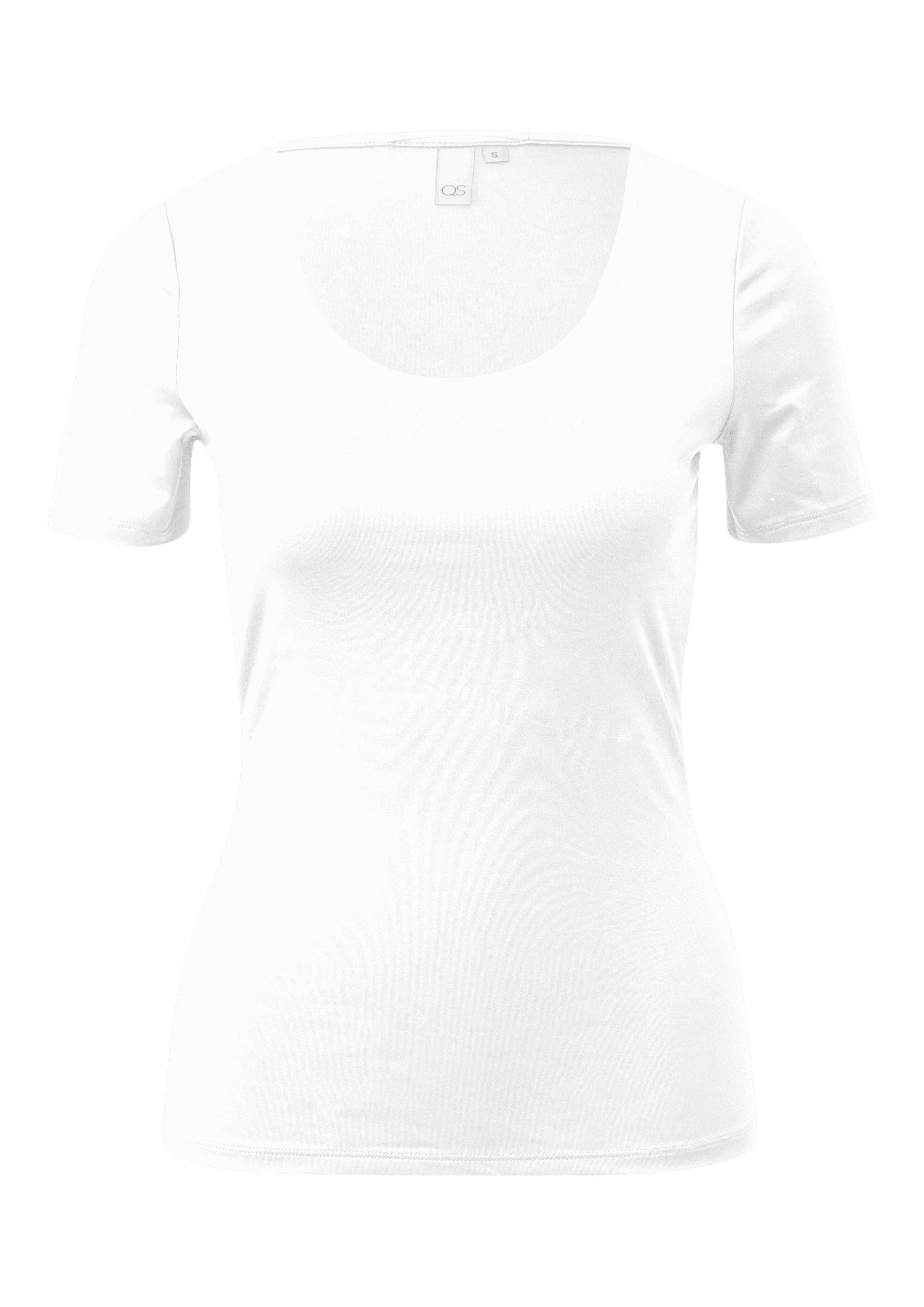 QS Kurzarmshirt mit tiefem Rundhals – Bild 4 von 4