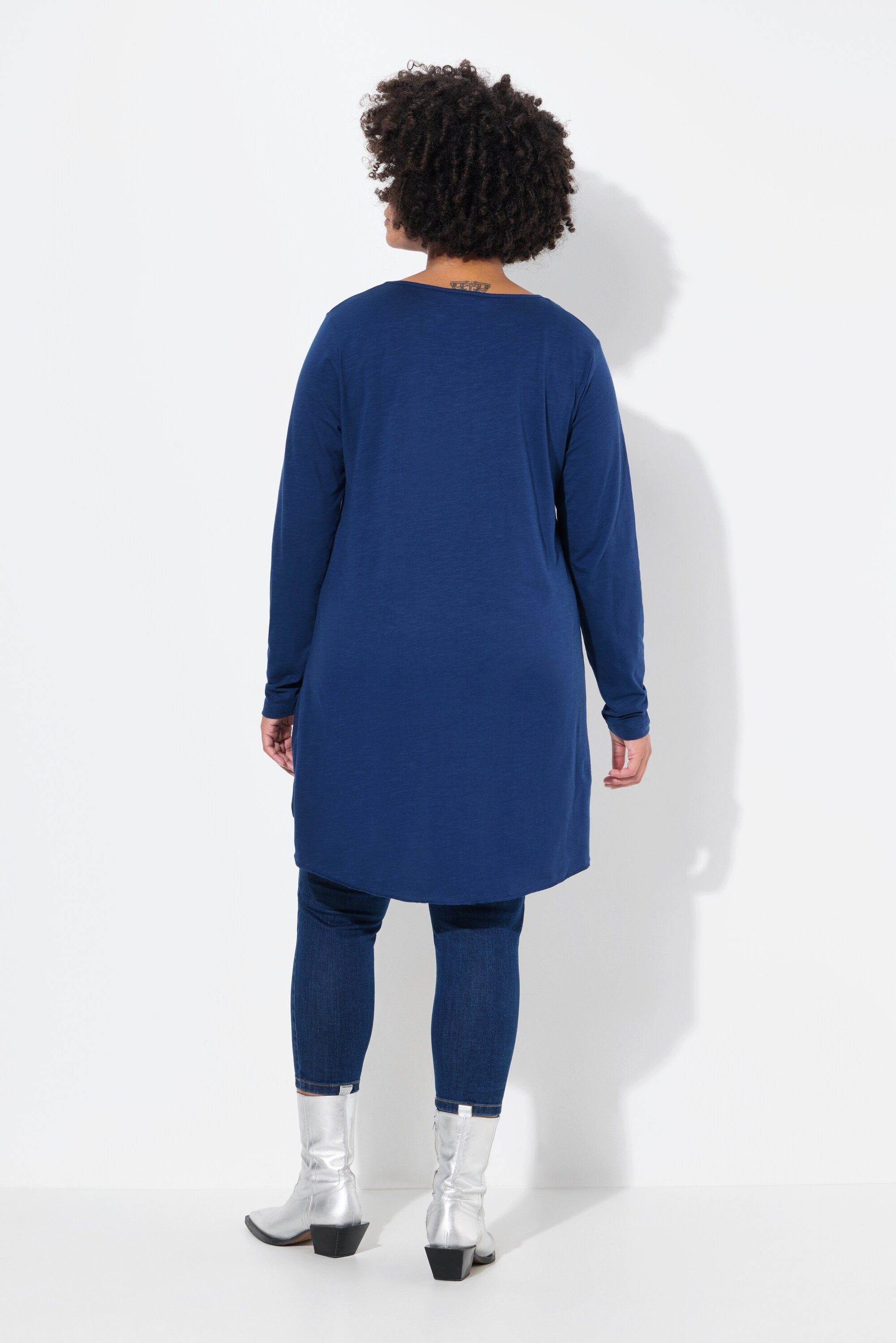 Angel of Style T-Shirt Longshirt bequeme Passform Rundhals Langarm