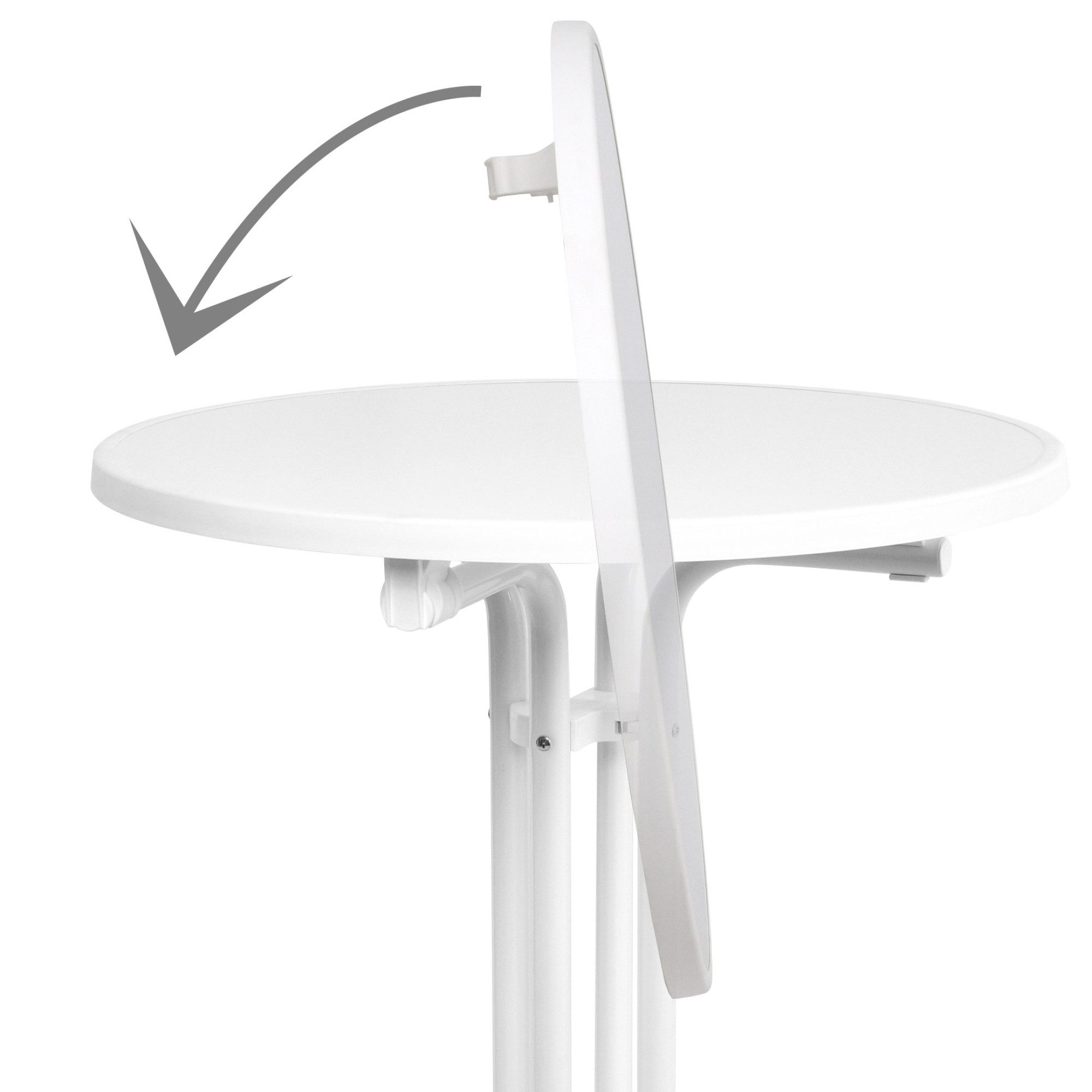 Beautissu Bistrotisch Campingtisch Partytisch Esstisch Gastro Bistroni, Bistrotisch Bistroni Ø60xH70cm Weiß