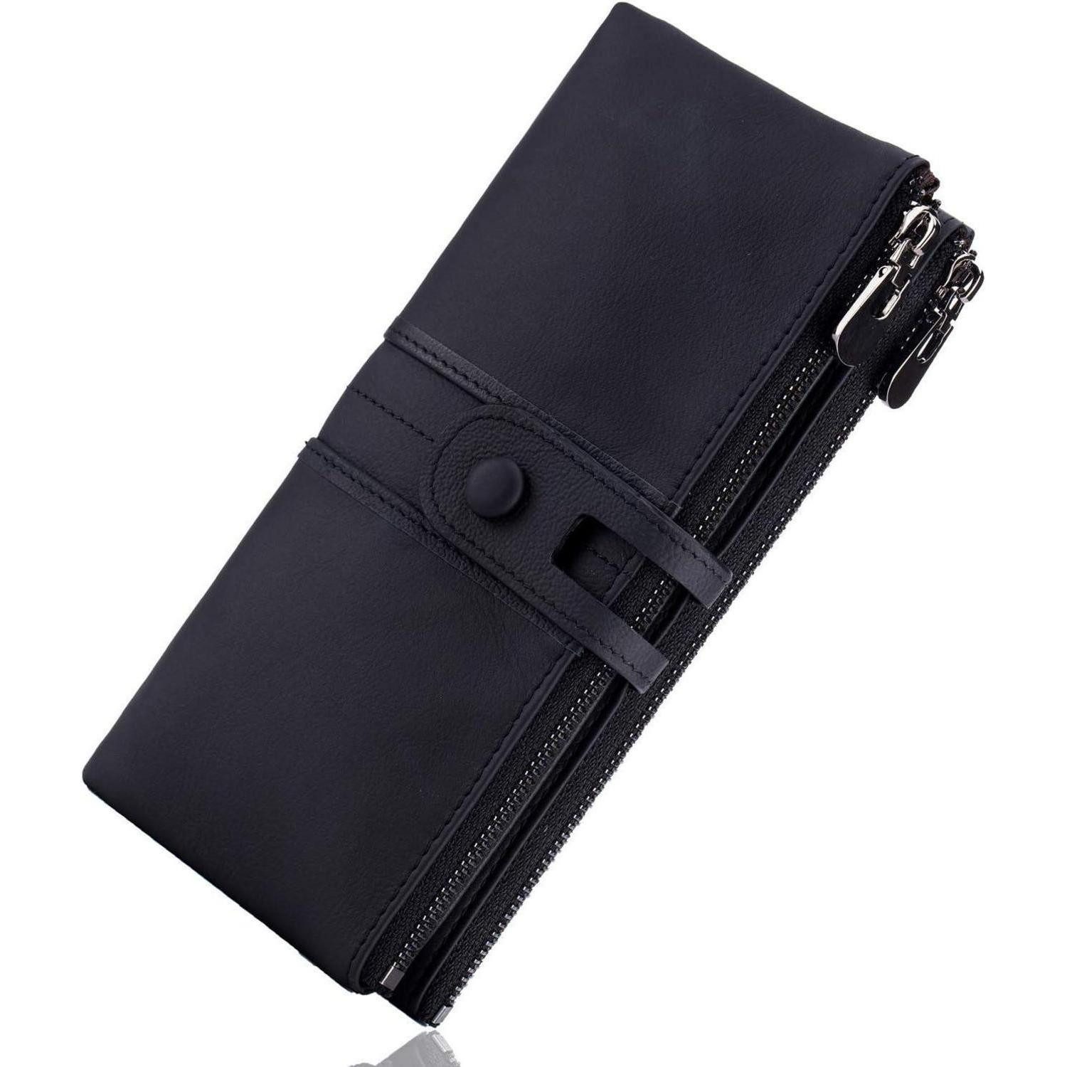 Gürteltasche Damen Geldbörse Vintage Leder RFID groß 13 Karten Handyfa