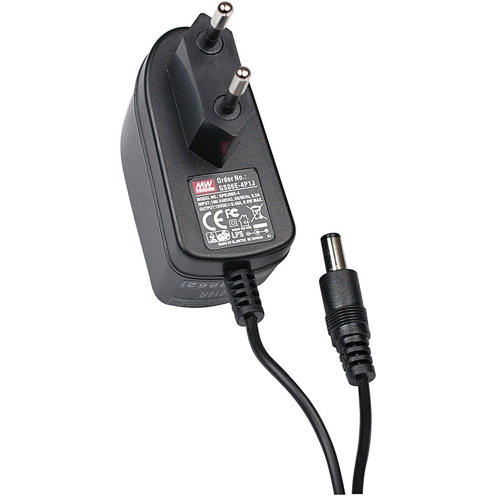 MW Mean Well GS06E-11P1J Steckernetzteil, Festspannung 7.5 V/DC 800 mA Steckernetzteil