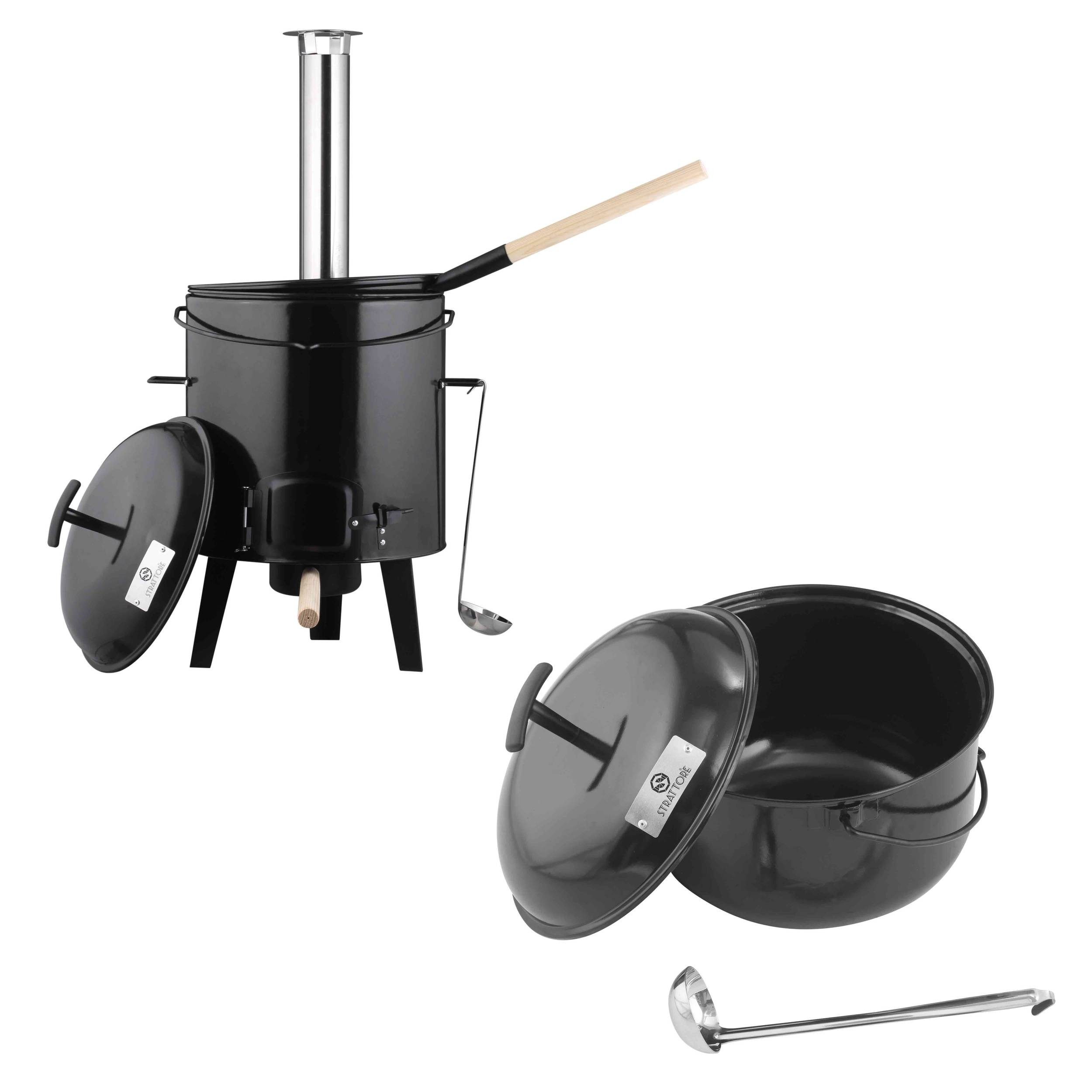 Strattore Holzkohlegrill 5in1 Gulaschkanone / Gulaschkessel 19 Liter – Bild 5 von 5