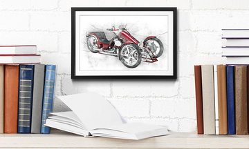 WandbilderXXL Bild mit Rahmen Motorcycle Five, Motorrad, Wandbild, in 4 Größen erhältlich