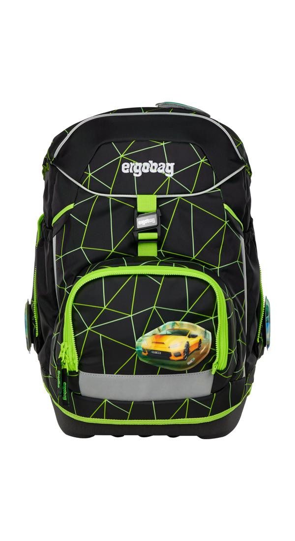 ergobag Schulranzen pack Set (6-tlg., 6-teiliges Set), größenverstellbares Rückensystem