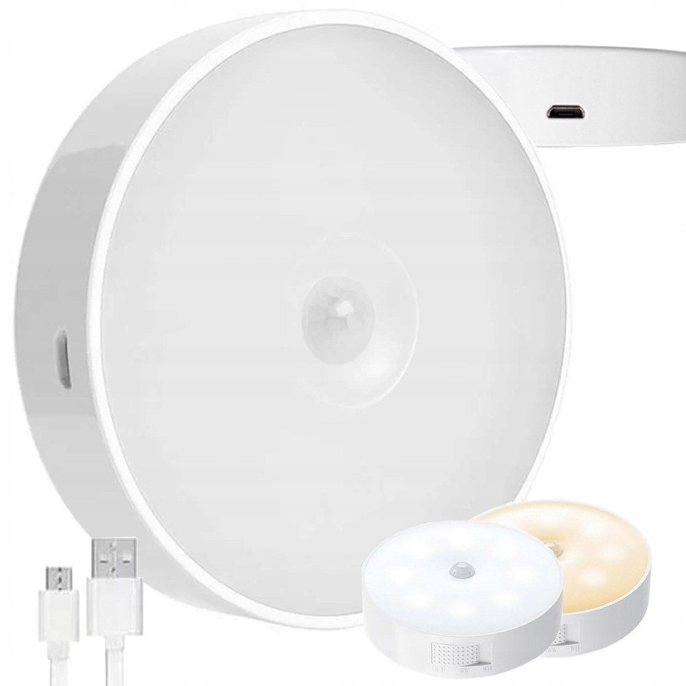 VERK GROUP LED Nachtlicht 1-3x LED Nachtlicht Bewegungs- & Dämmerungssensor USB Licht, LED fest integriert, Bewegungs- & Dämmerungssensor, USB-aufladbar