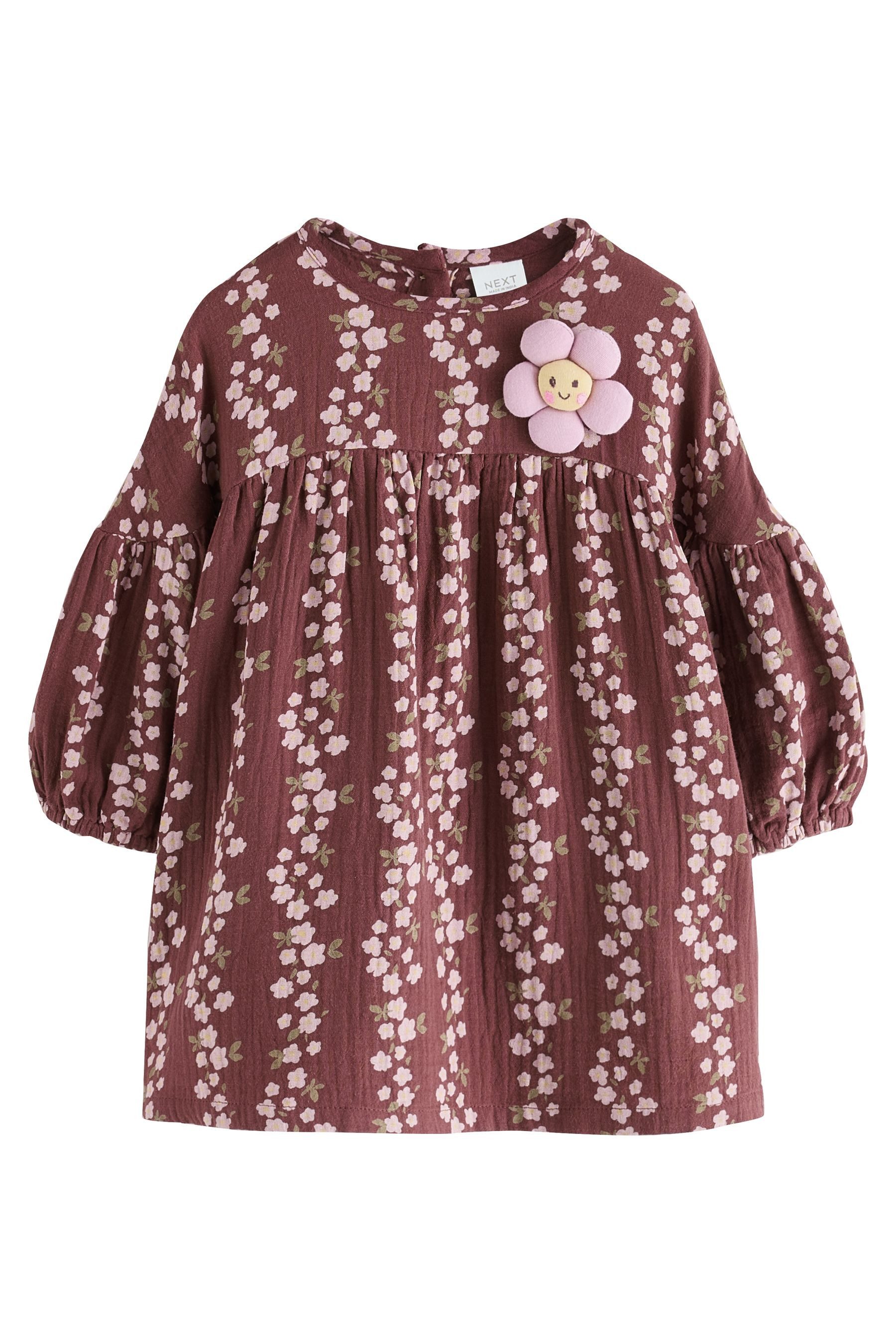 Next Shirtkleid Langärmeliges Kleid mit Print (1-tlg)