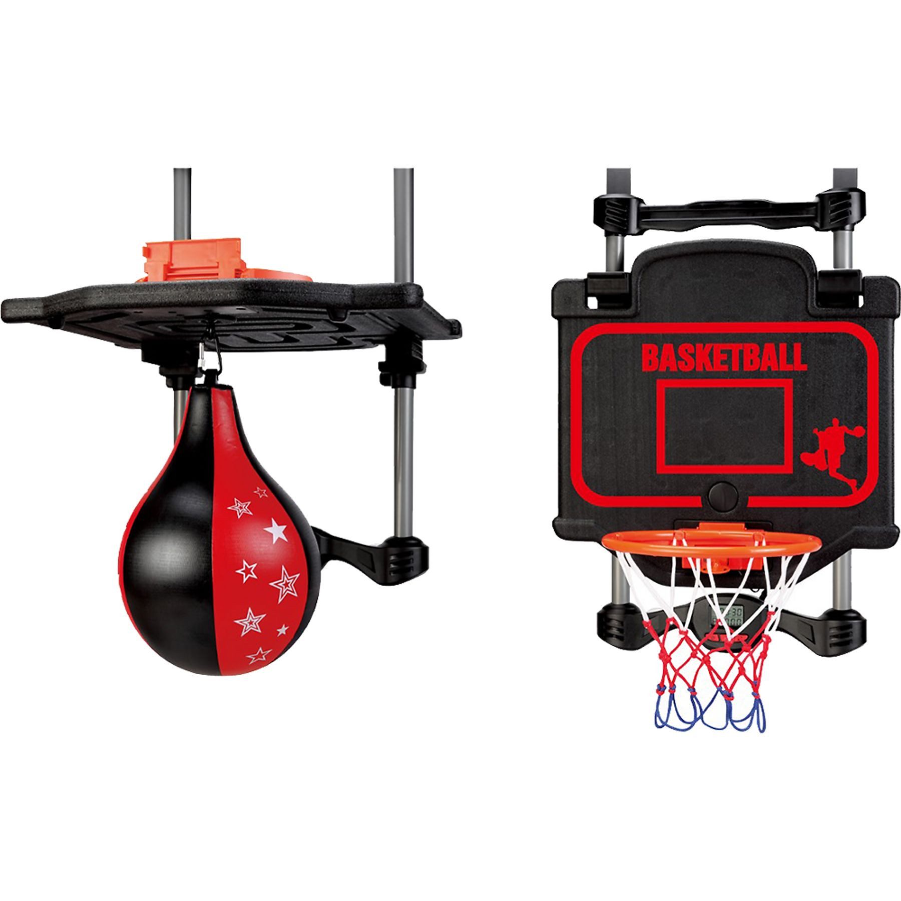 Boxbirne Kinder Box- & Basketball-Set – mit elektronischer Anzeige