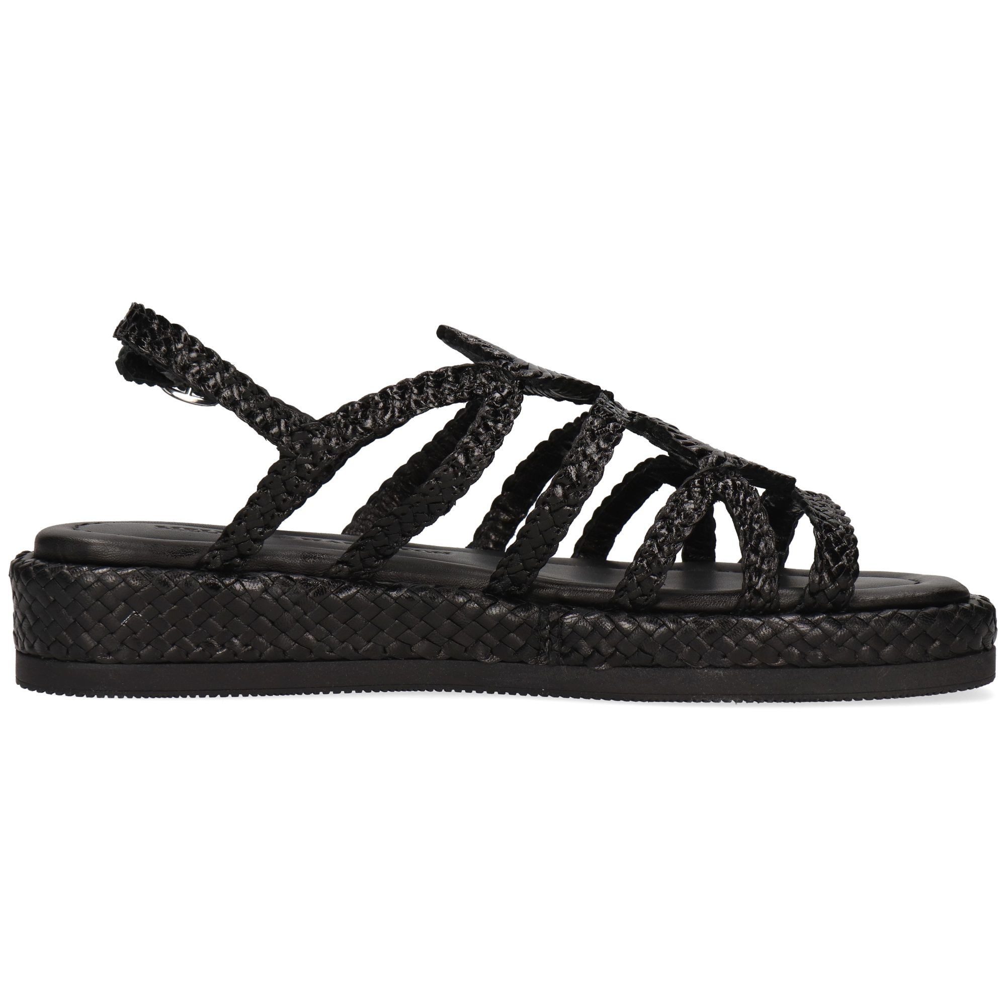 Melvin & Hamilton Vim 4 Leder-Geflochtene Schuhe für Damen Sandale Plateausohlen, Echtes Leder, Von Hand geflochten