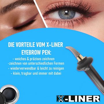MAVURA Eyelinerpinsel X-Liner Silikon Eyeliner Tool Schablone wischfester Eye-Liner Zeichner, Gel Stift wasserfest