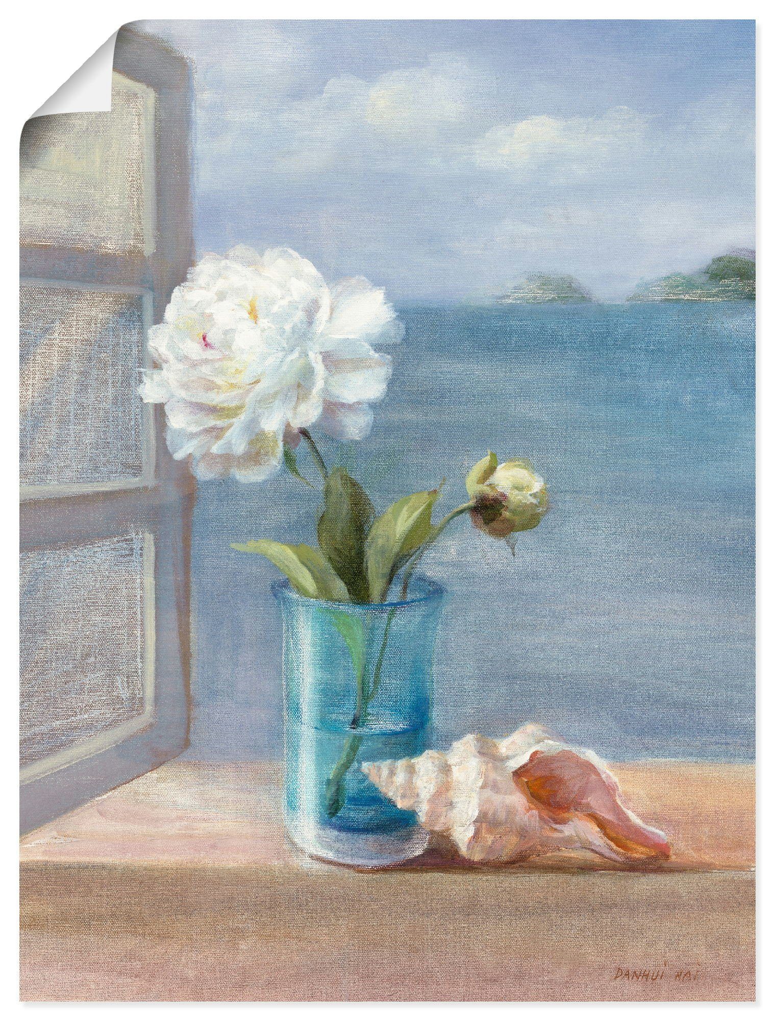 Artland Wandbild »Küsten Blumen I«, Arrangements (1 Stück), in vielen Größen & Produktarten -Leinwandbild, Poster, Wandaufkleber / Wandtattoo auch für Badezimmer geeignet-Otto