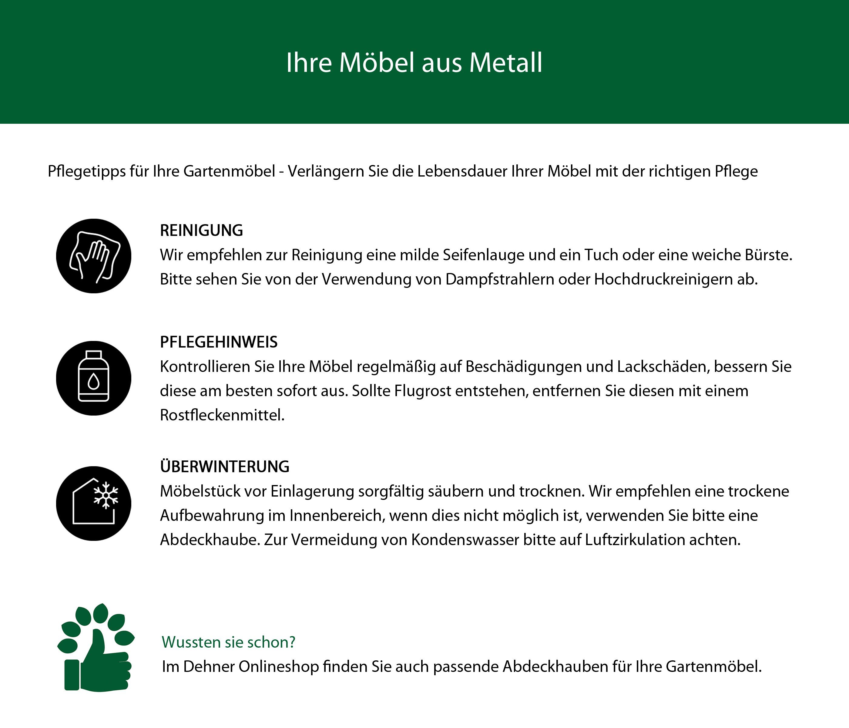 Dehner Blumenständer Regal Luca, ca. 115.5 x 29 x 58 cm, pulverbeschichtet, verspieltes Regal aus wetterbeständigem Metall