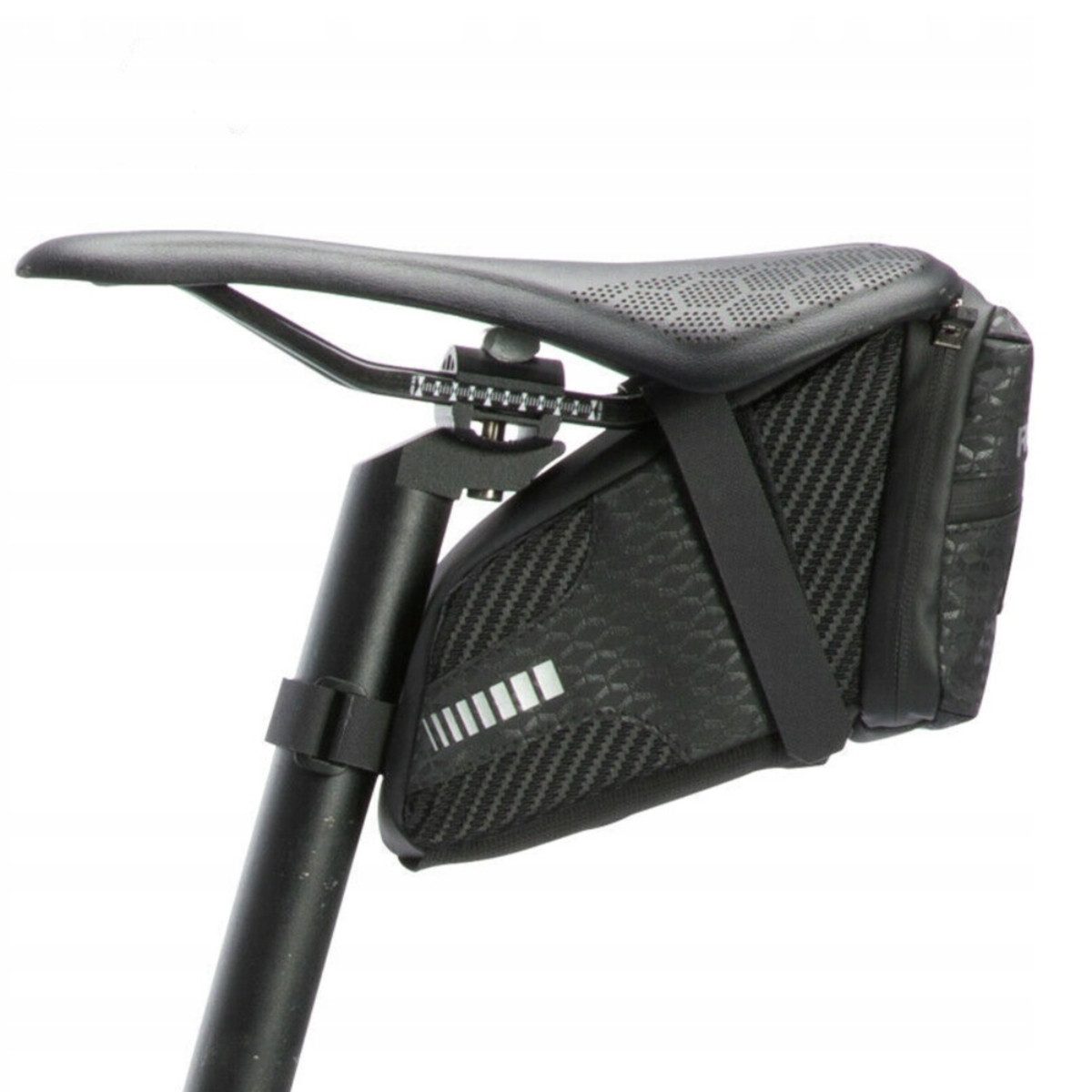 ROCKBROS Satteltasche C29 BK (1x Fahrradtasche), Satteltasche mit 1,5 l Volumen und Reflektoren