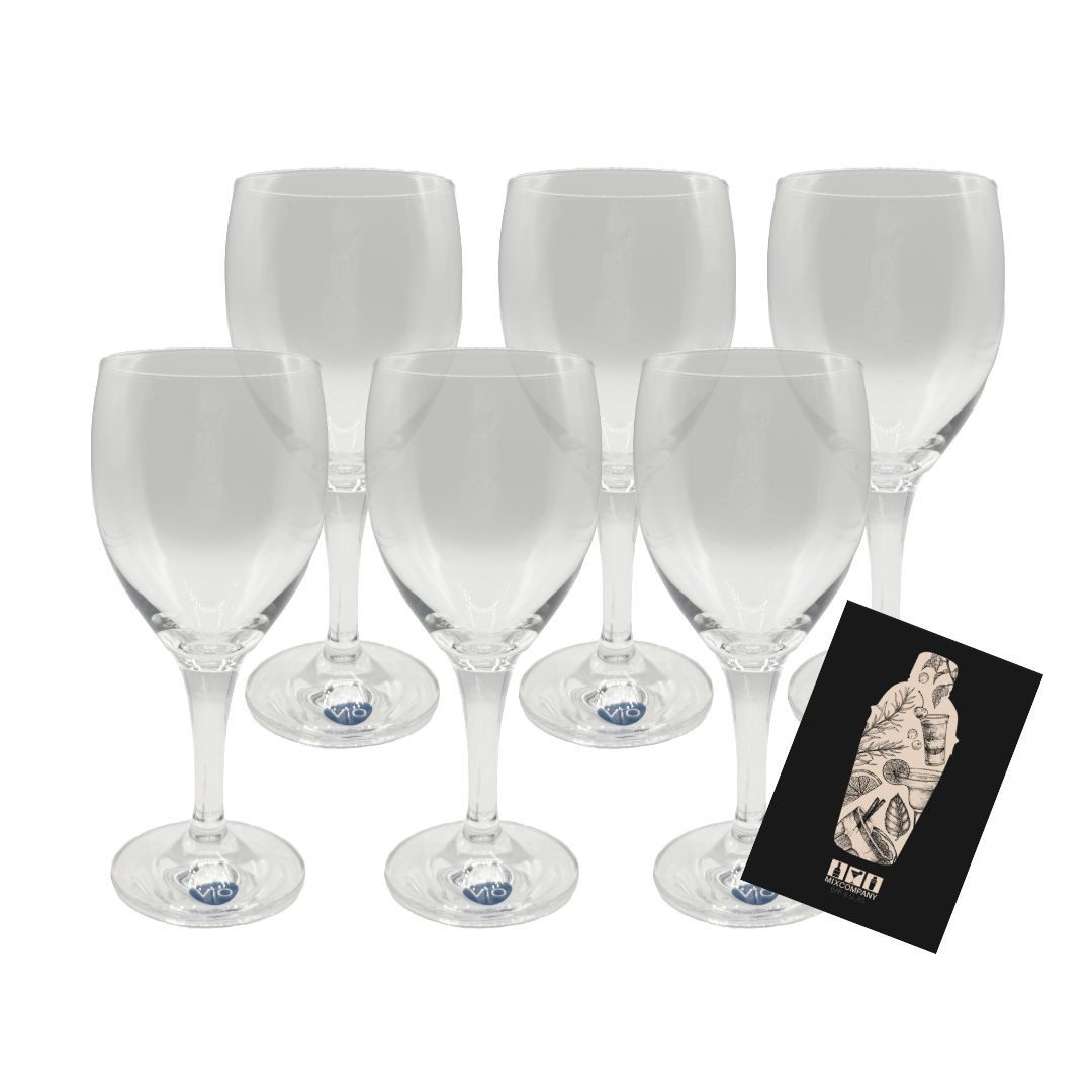 Stiel 6 x Apollinaris Vio Wasser Glas 0,2l Stielglas Tulpe – Transparent
