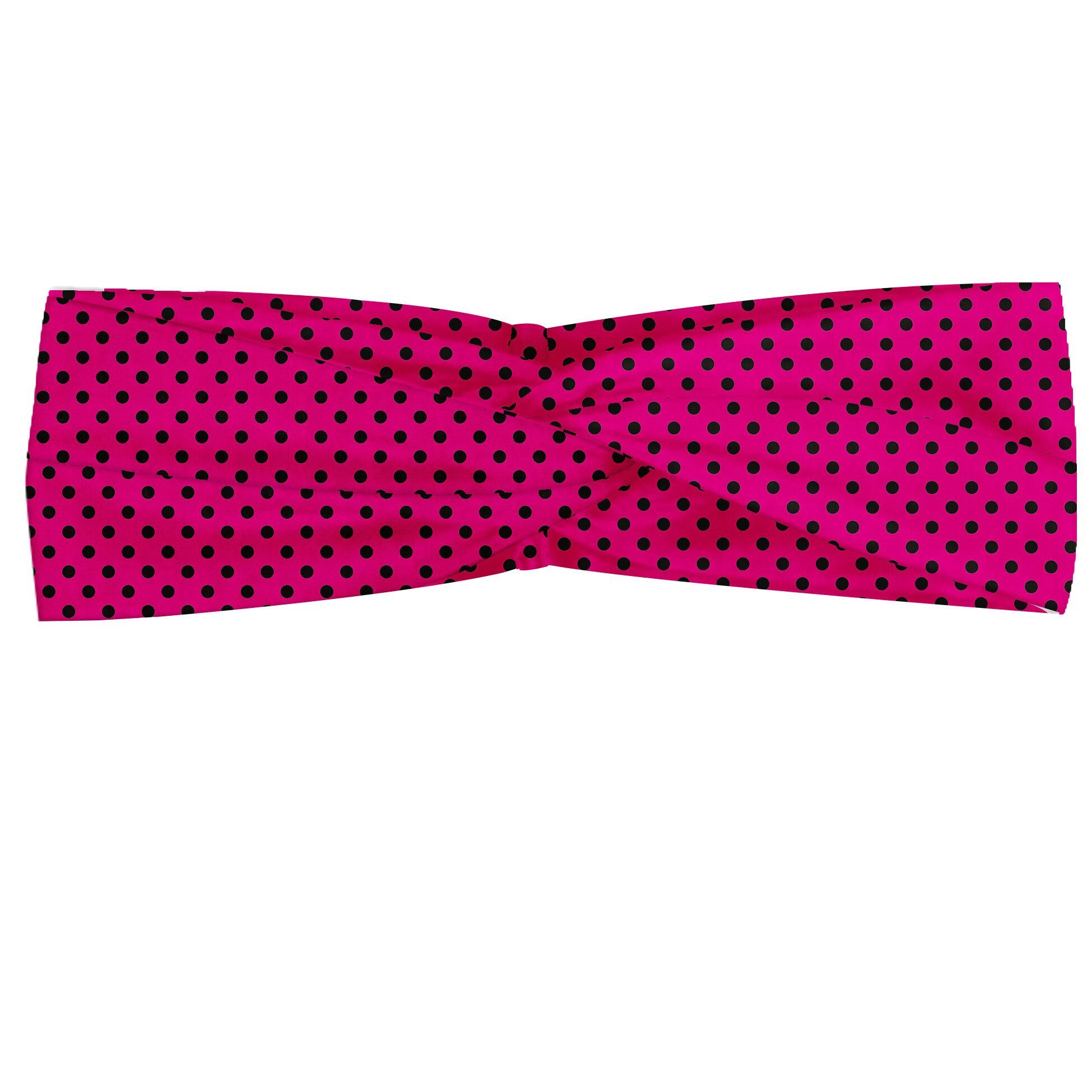 Abakuhaus Stirnband Elastisch und Angenehme alltags accessories Hot Pink Pop-Art inspiriert Dots