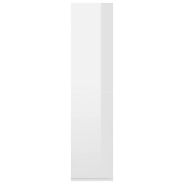 furnicato Bücherregal Bücherregal/Sideboard Hochglanz-Weiß 66×30×130 cm Holzwerkstoff