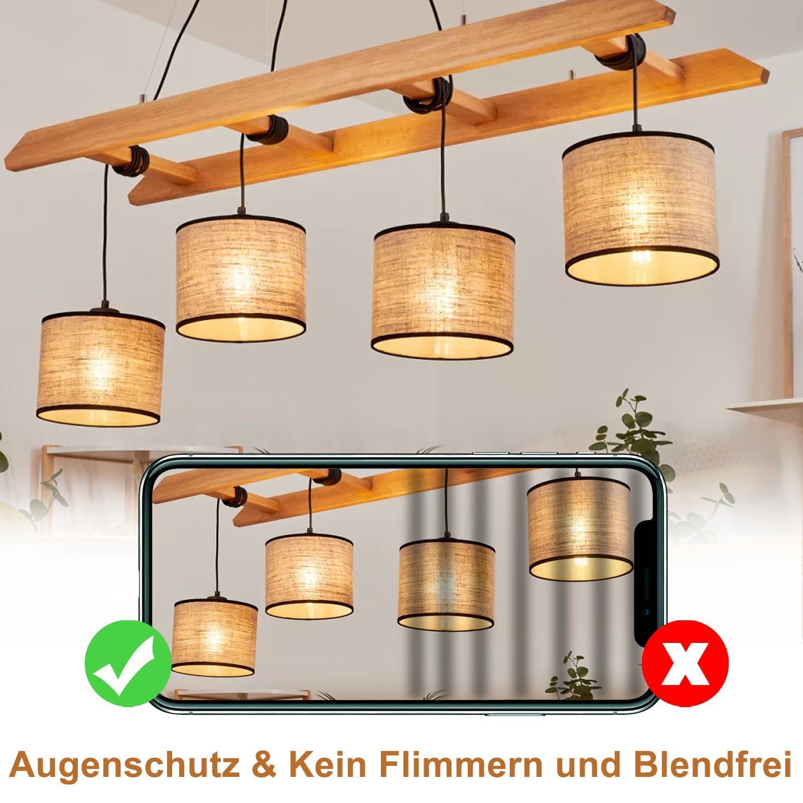 ZMH LED-Leuchtmittel LED Glühbirnen Vintage Lampe Birnen 4W Energiesparlampe, E27, 2 St., 2700k, nicht dimmbar – Bild 5 von 5