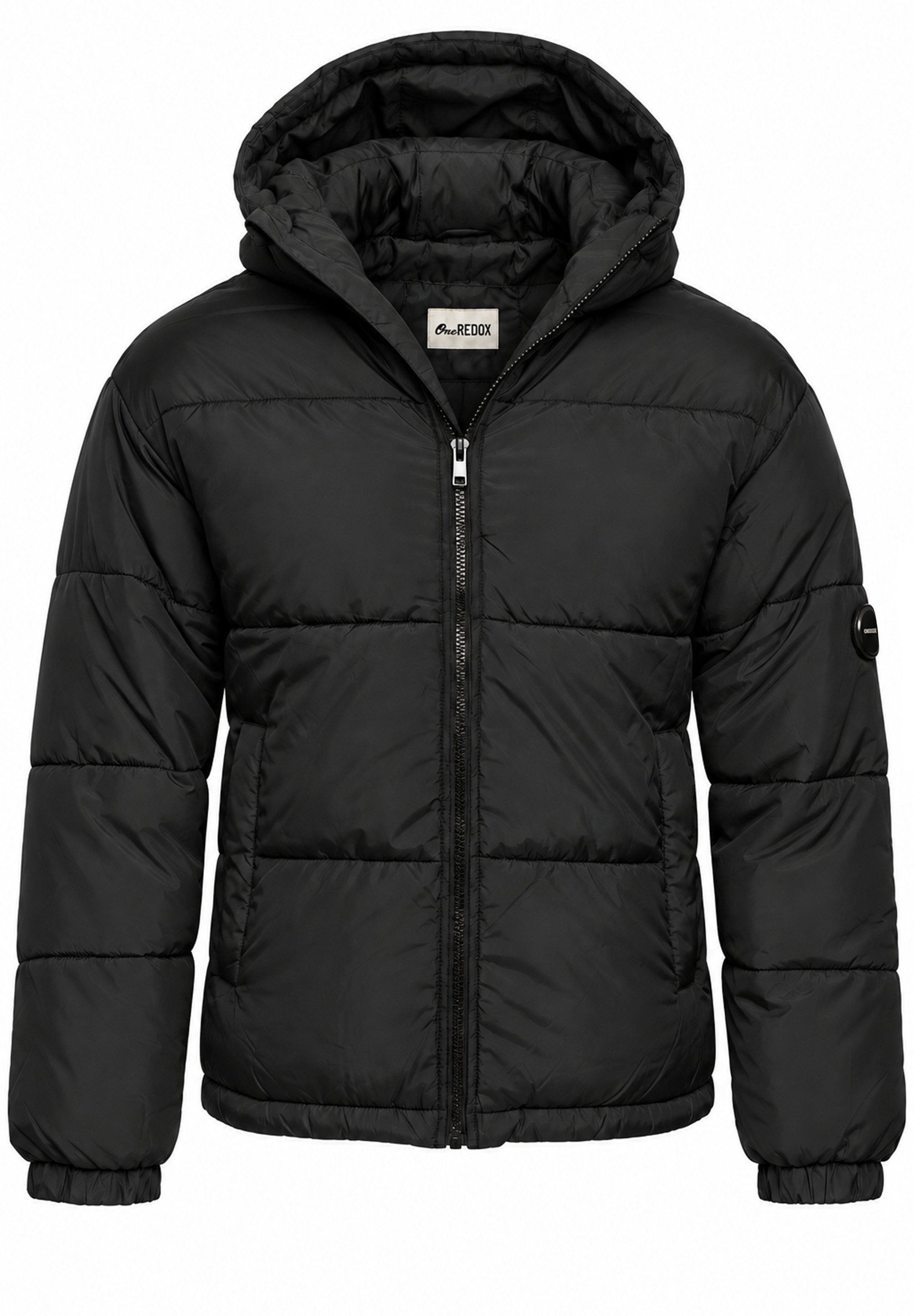 OneRedox Winterjacke mit Kapuze als Pufferjacke - Steppjacke Herren Outdoor Jacke für den Winter mit Kapuze