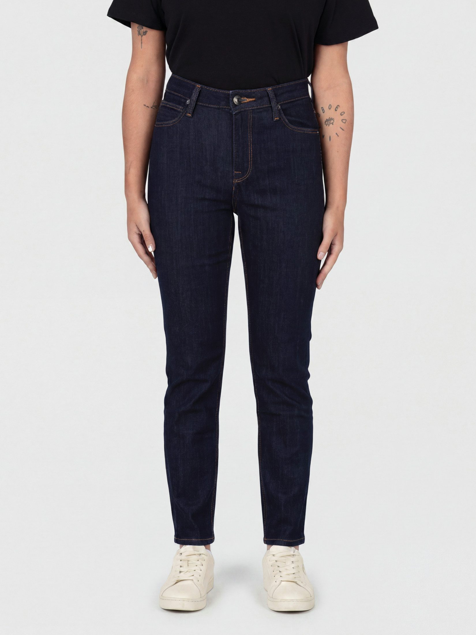 Lee® Skinny-fit-Jeans High Waist & Superstretch - SCARLETT HIGH RINSE Knöchellang, Rinse-Waschung