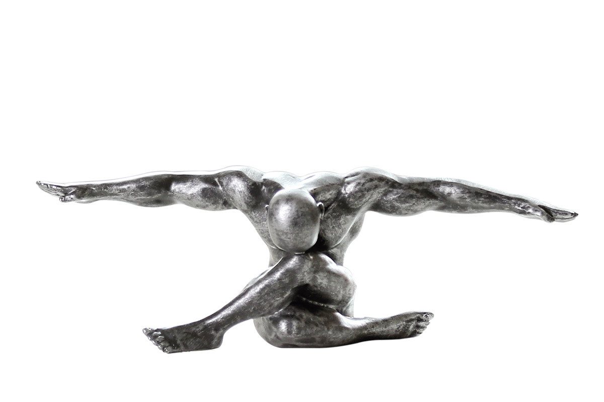 GILDE Dekoobjekt Cliffhanger 79526 Kunstharz Silberfarben 33 cm