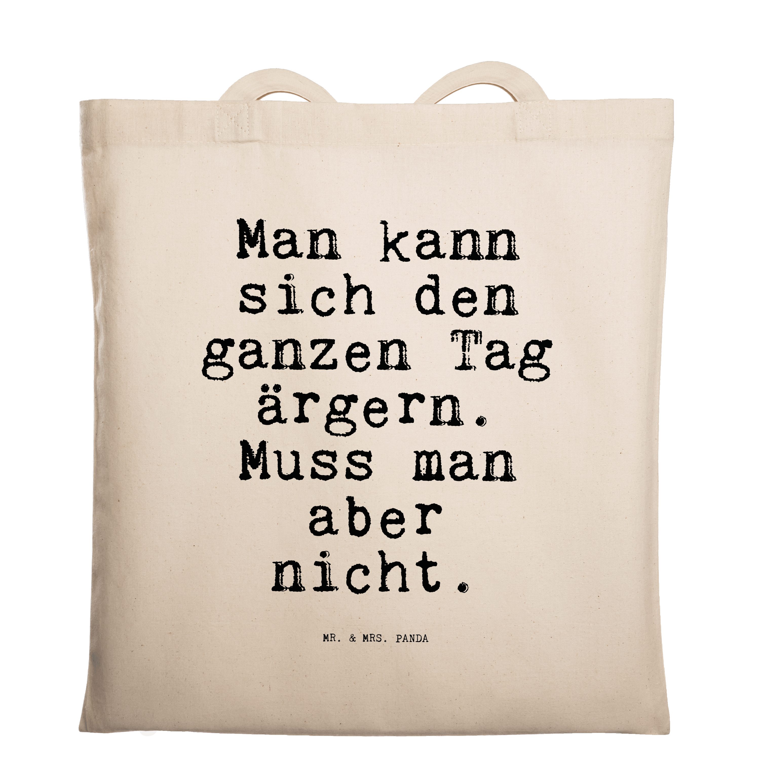 Mr. & Mrs. Panda Tragetasche »Man kann sich den... Transparent