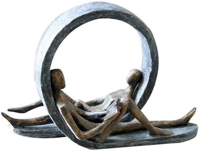 Casablanca by Gilde Dekofigur »Skulptur Auszeit« (1 Stück), Dekoobjekt, Höhe 22 cm, mit Spruchanhänger, Wohnzimmer-Otto