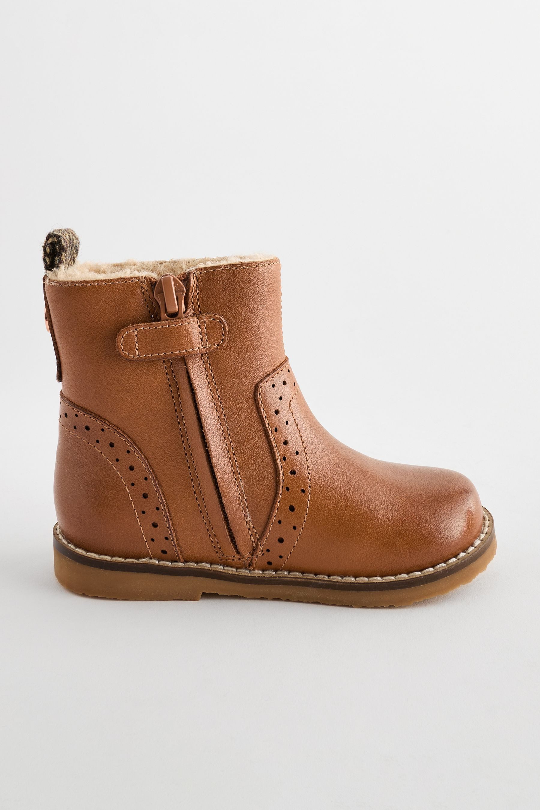 Next Warm gefütterte Lederstiefeletten Stiefelette (1-tlg) günstig online kaufen