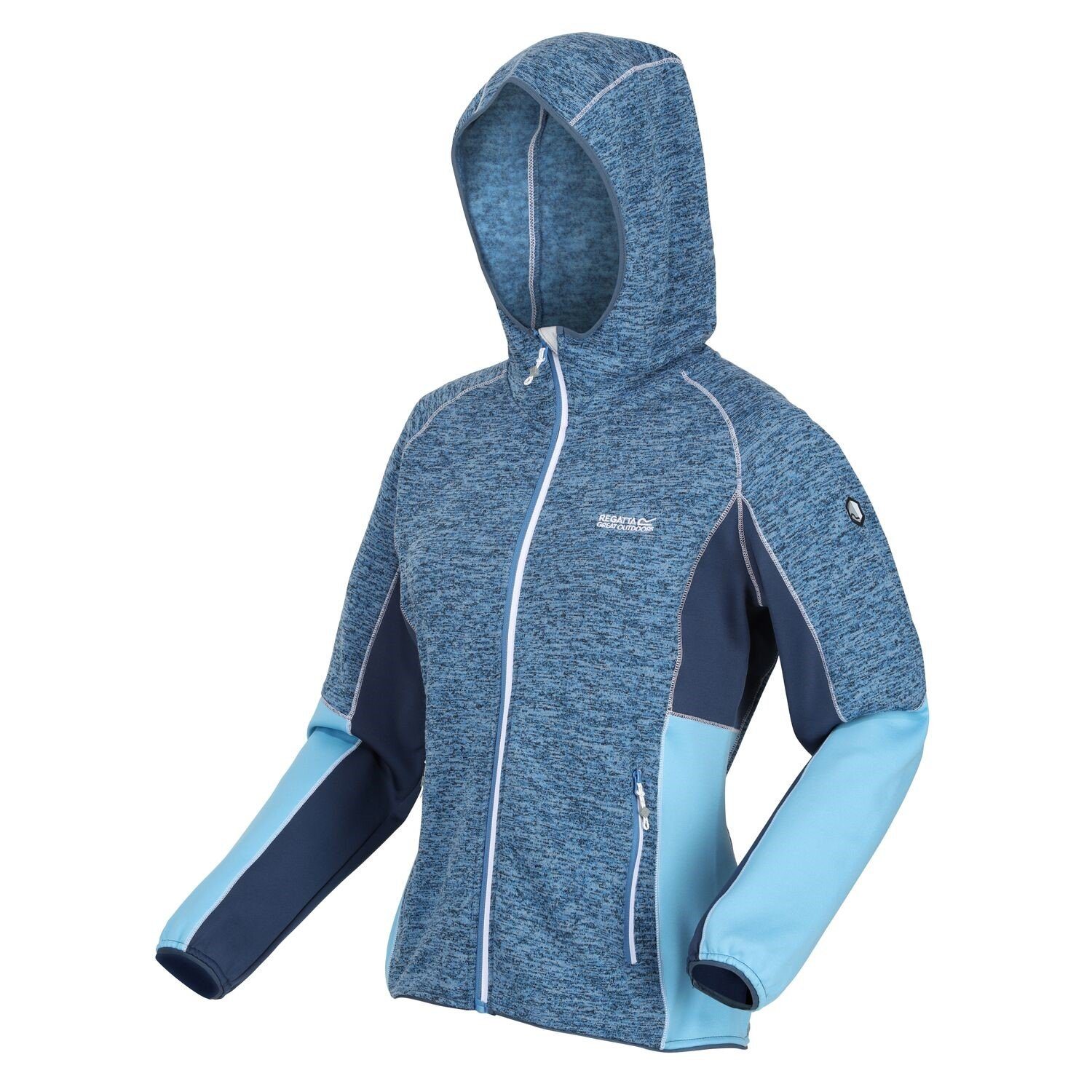 Regatta Strickfleecejacke Walbury IV Strickfleecejacke Blau mit Kapuze Damen