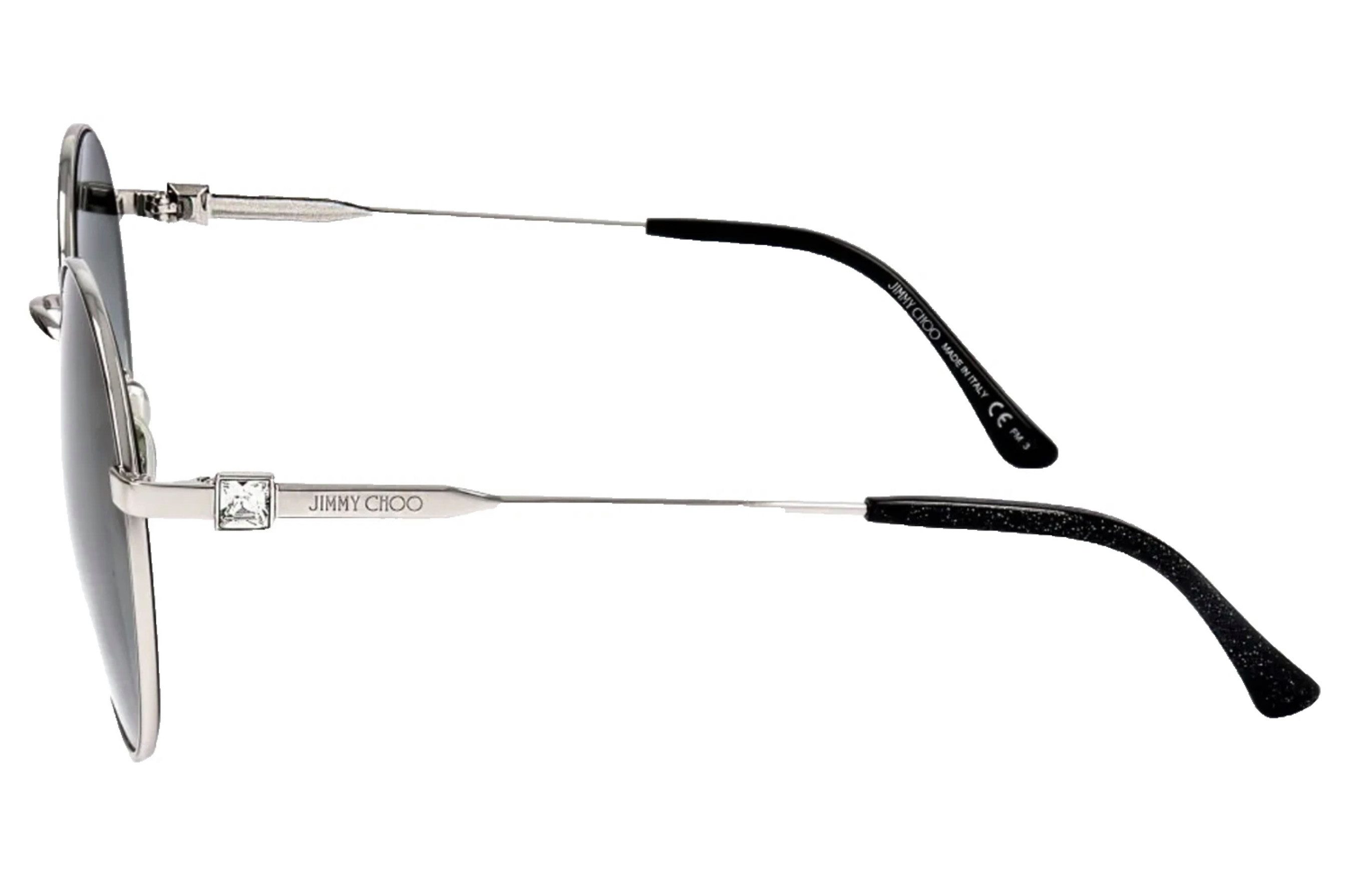 JIMMY CHOO Sonnenbrille EYEWEAR KAT Sonnenbrille Brille Gold Swarovski Kristalldetail am Bügel