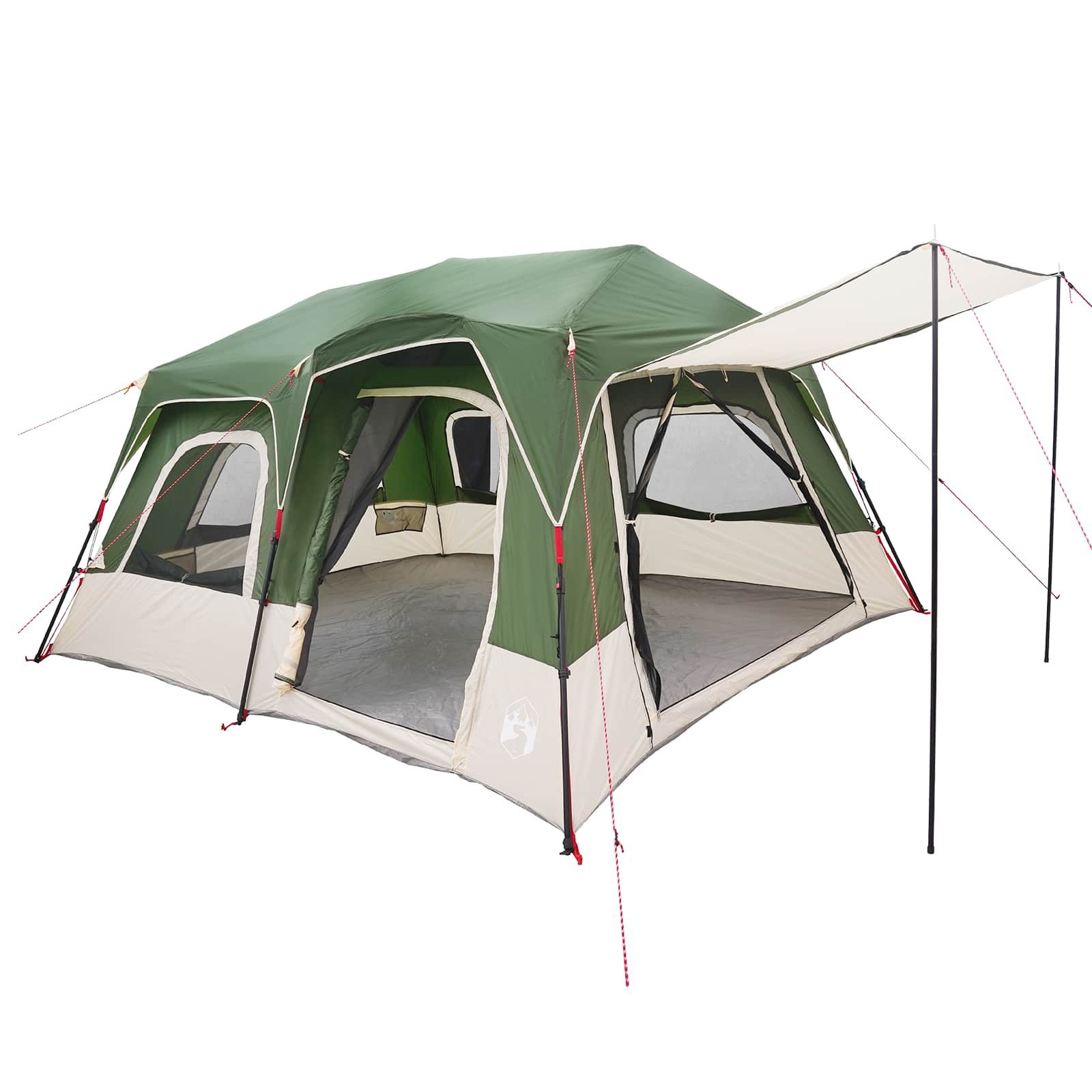 vidaXL Kuppelzelt Sofort Zelt Grün 8-Personen 185T Polyester mit PU-Beschichtung, (1 tlg)