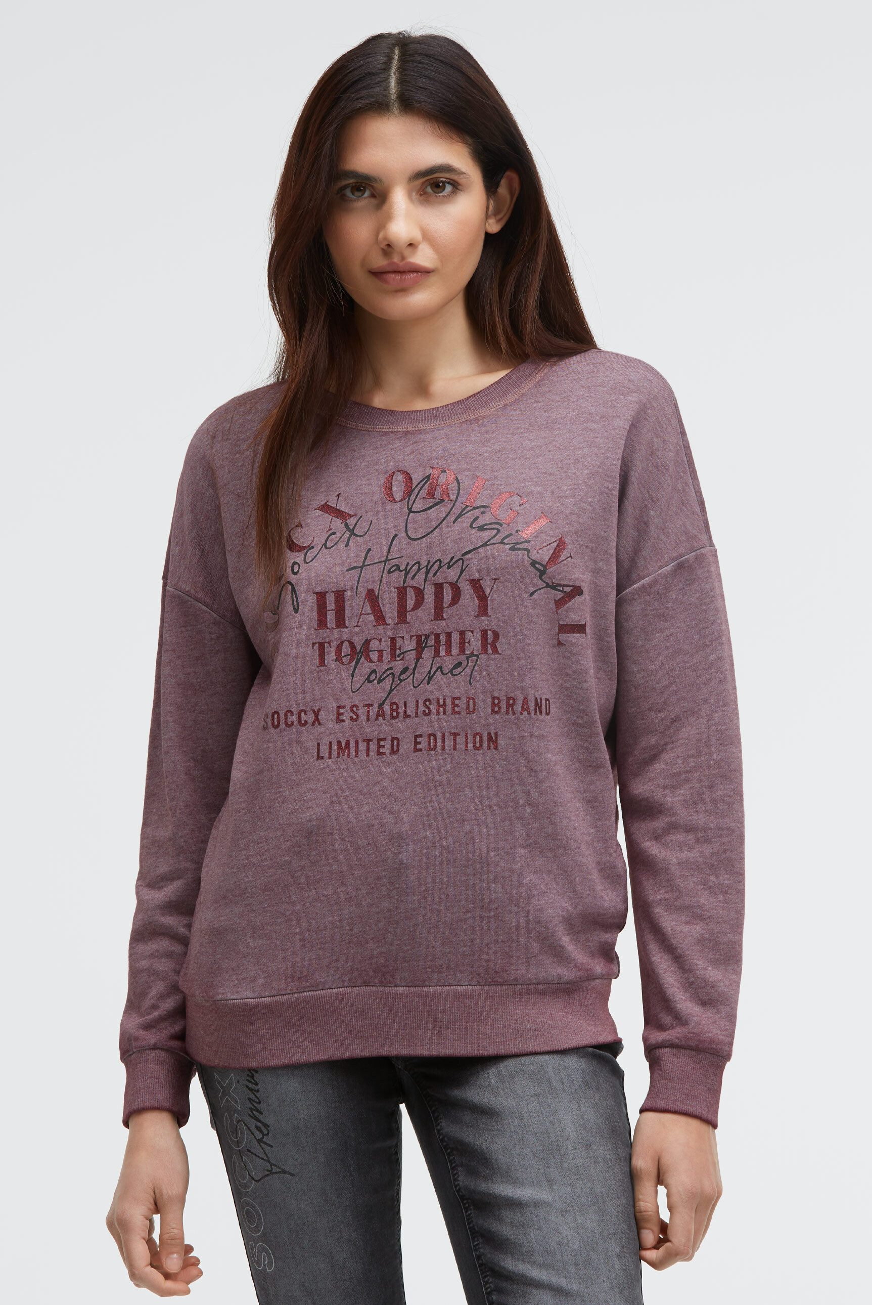 SOCCX Sweater mit überschnittenen Schultern günstig online kaufen