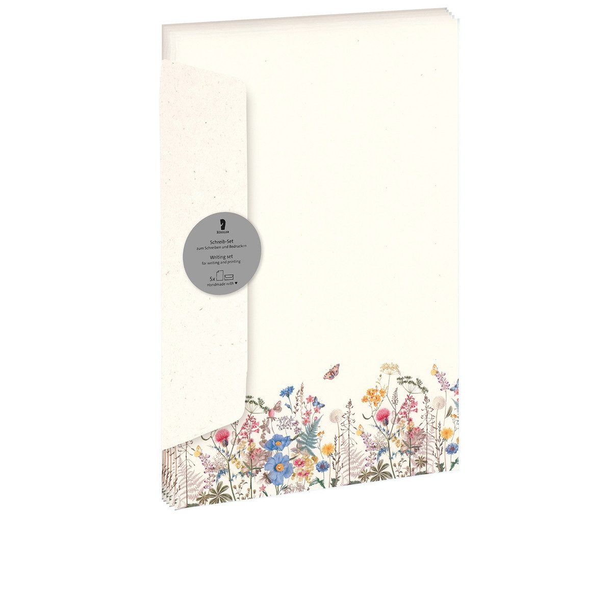 Rössler Briefpapier RÖSSLER Briefmappe Wiesenblumen Designpack DIN lang