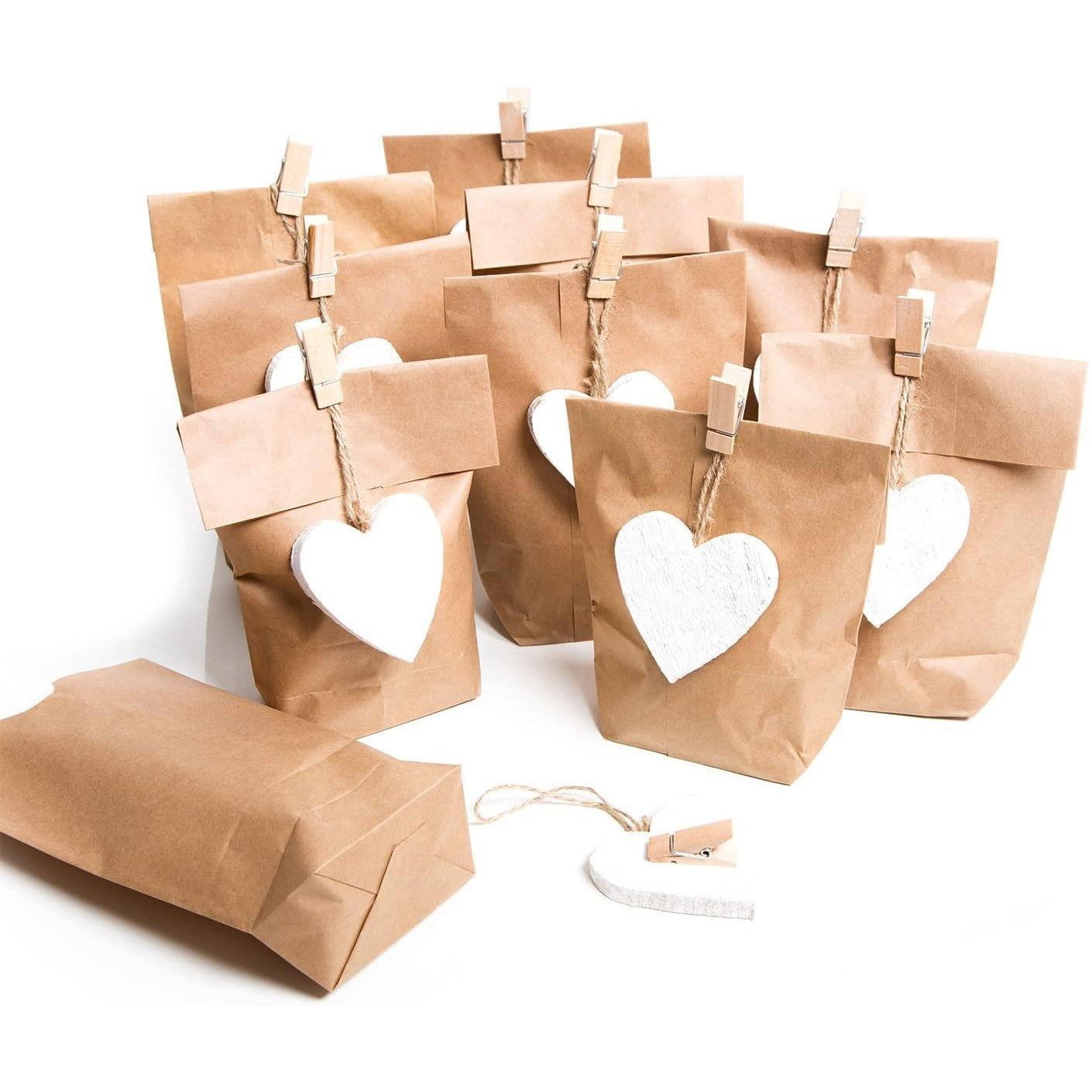 Logbuch-Verlag Dekofigur Weihnachtsverpackung-SET 10 Stück kleine braune Weihnachtstüten