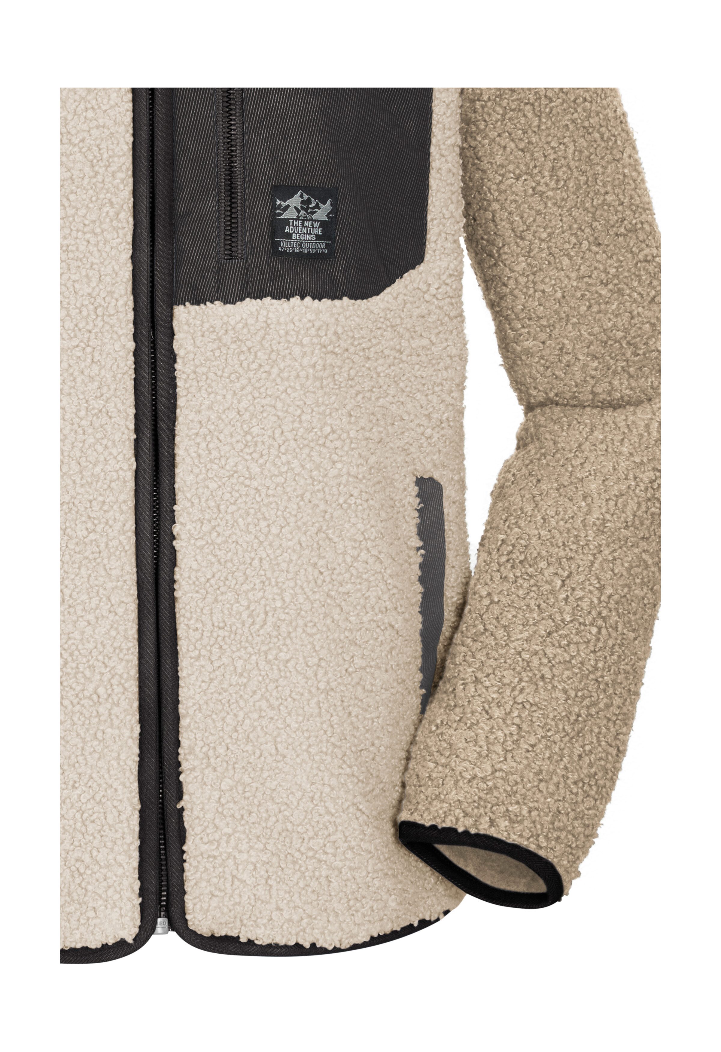Killtec Fleecejacke KOW 143 BYS FLC JCKT Weiche Sherpa Fleecejacke, Kinnschutz, elastische Bündchen – Bild 4 von 5