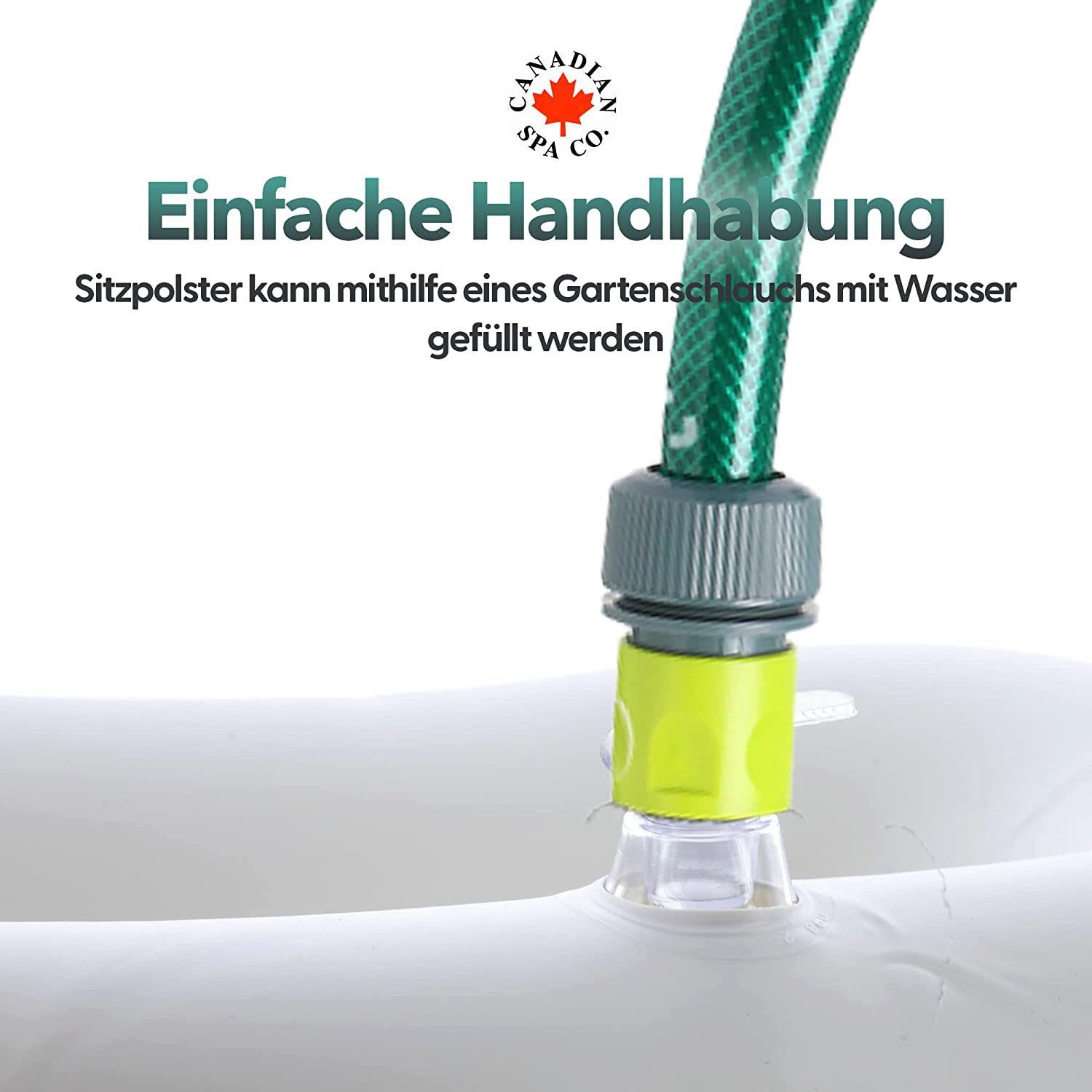Canadian Spa GmbH Whirlpoolsitz Wassergefuelltes Sitzpolster, Wassergefüllte, variable Sitzerhöhung: 8 bis 13 cm.
