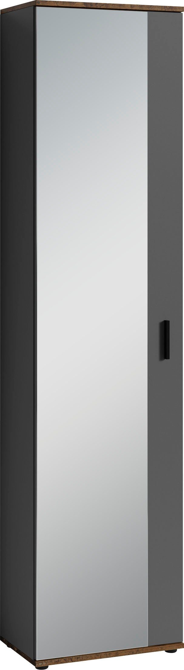 byLIVING Garderobenschrank Jakob mit großem Spiegel, Breite 49 cm