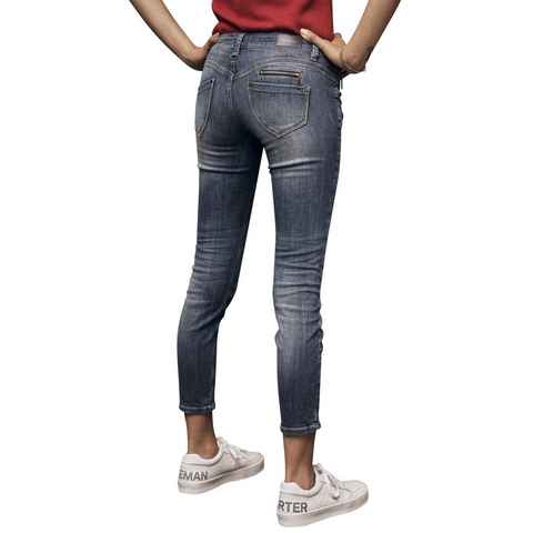 Freeman T. Porter 7/8-Jeans Alexa Cropped Super Stretch Denim Pacific Stretch Anteil, Cropped, Skinny Jeans